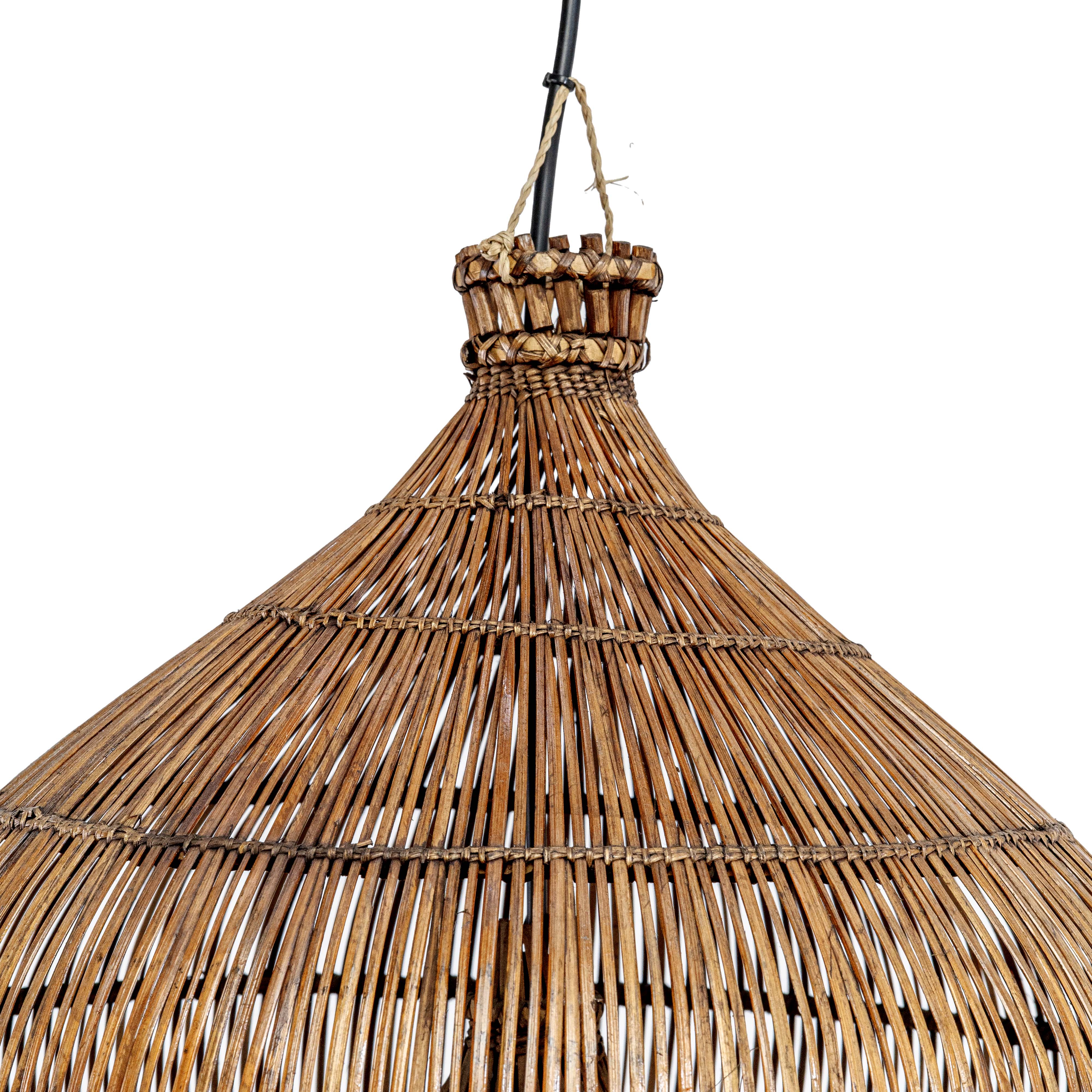 RATTAN DOME WOVEN PENDANT LAMP