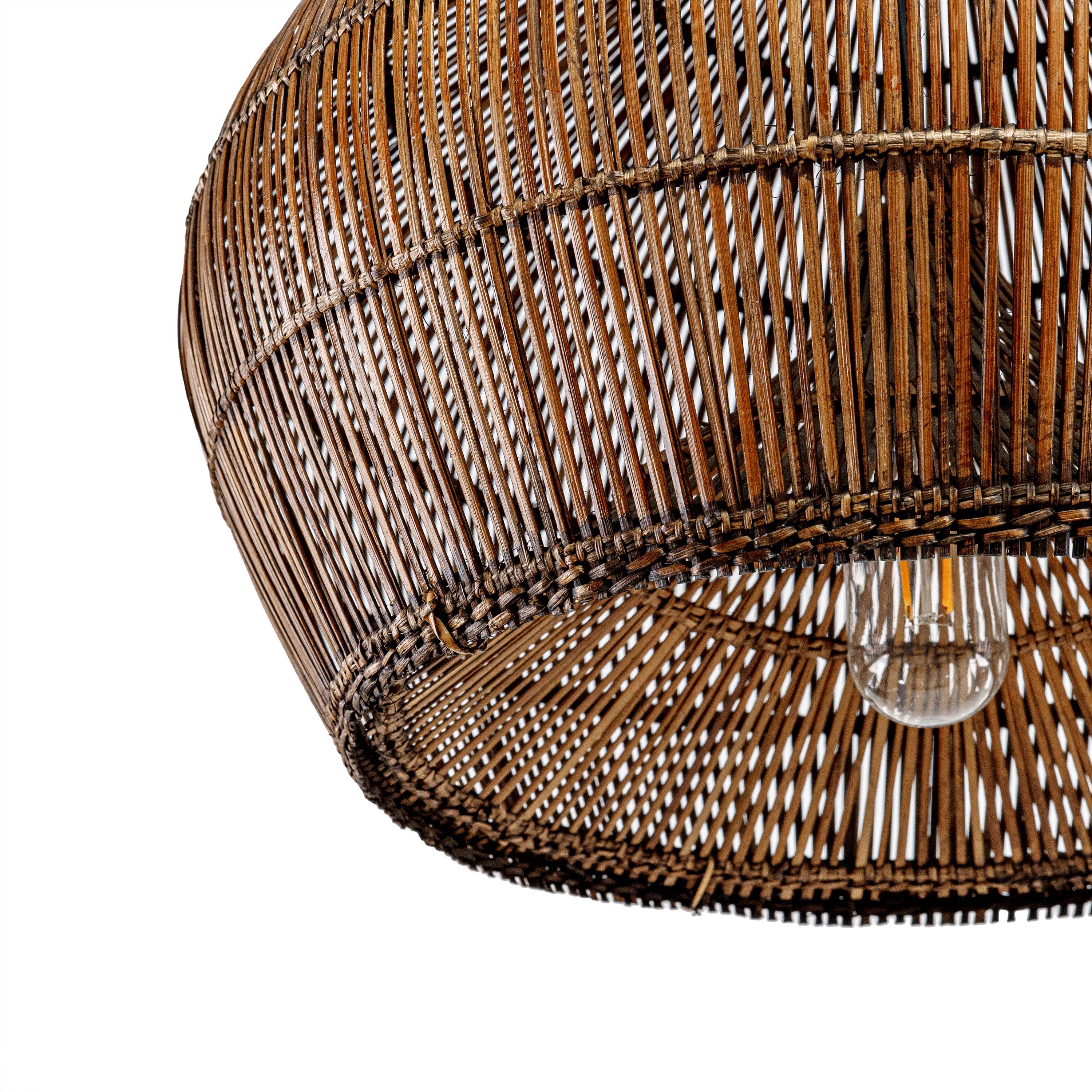 RATTAN DOME WOVEN PENDANT LAMP