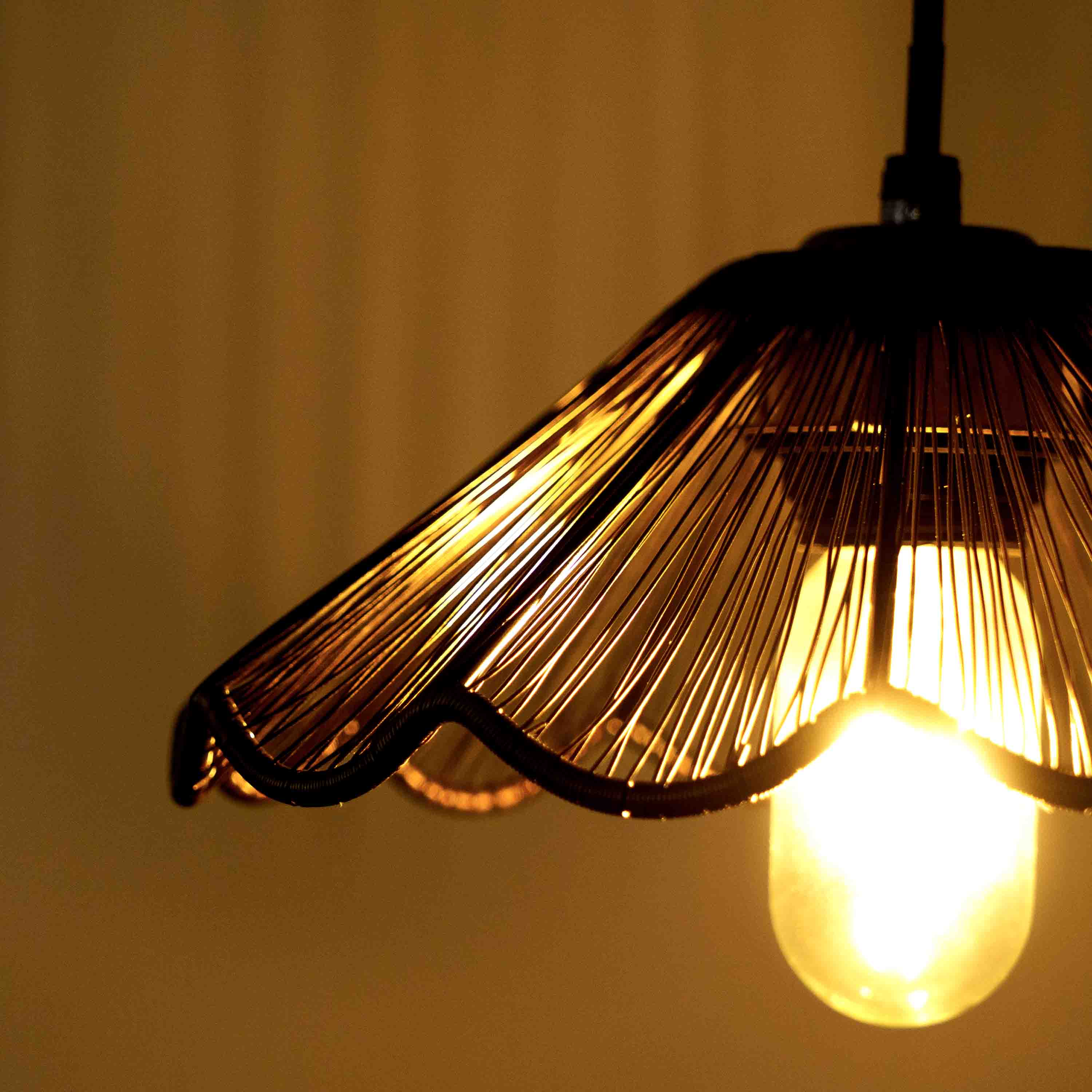 Ribbed Bell Hanging Light