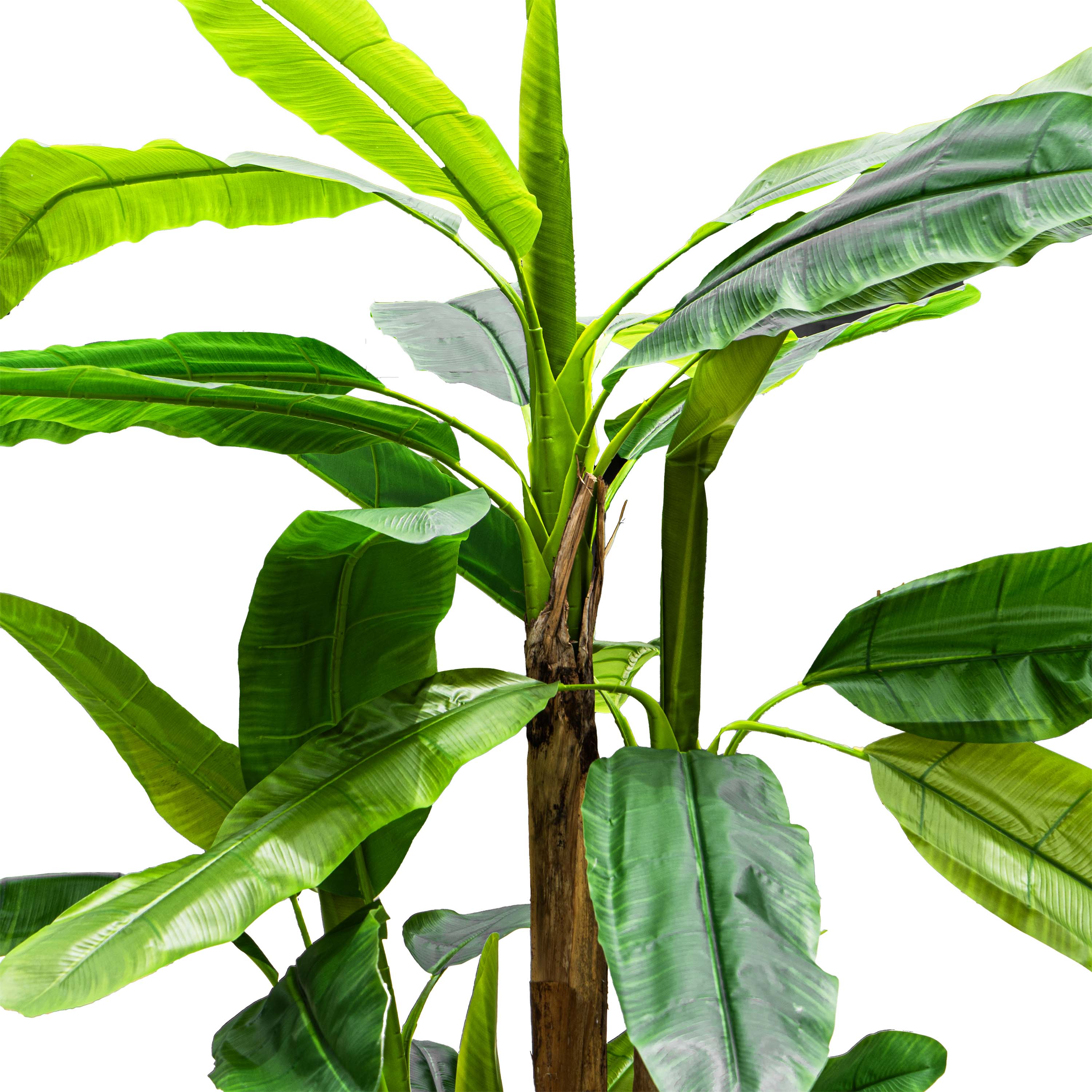 Faux Big Dark Green Veined Plantain Tree - 9ft (Set of 4)