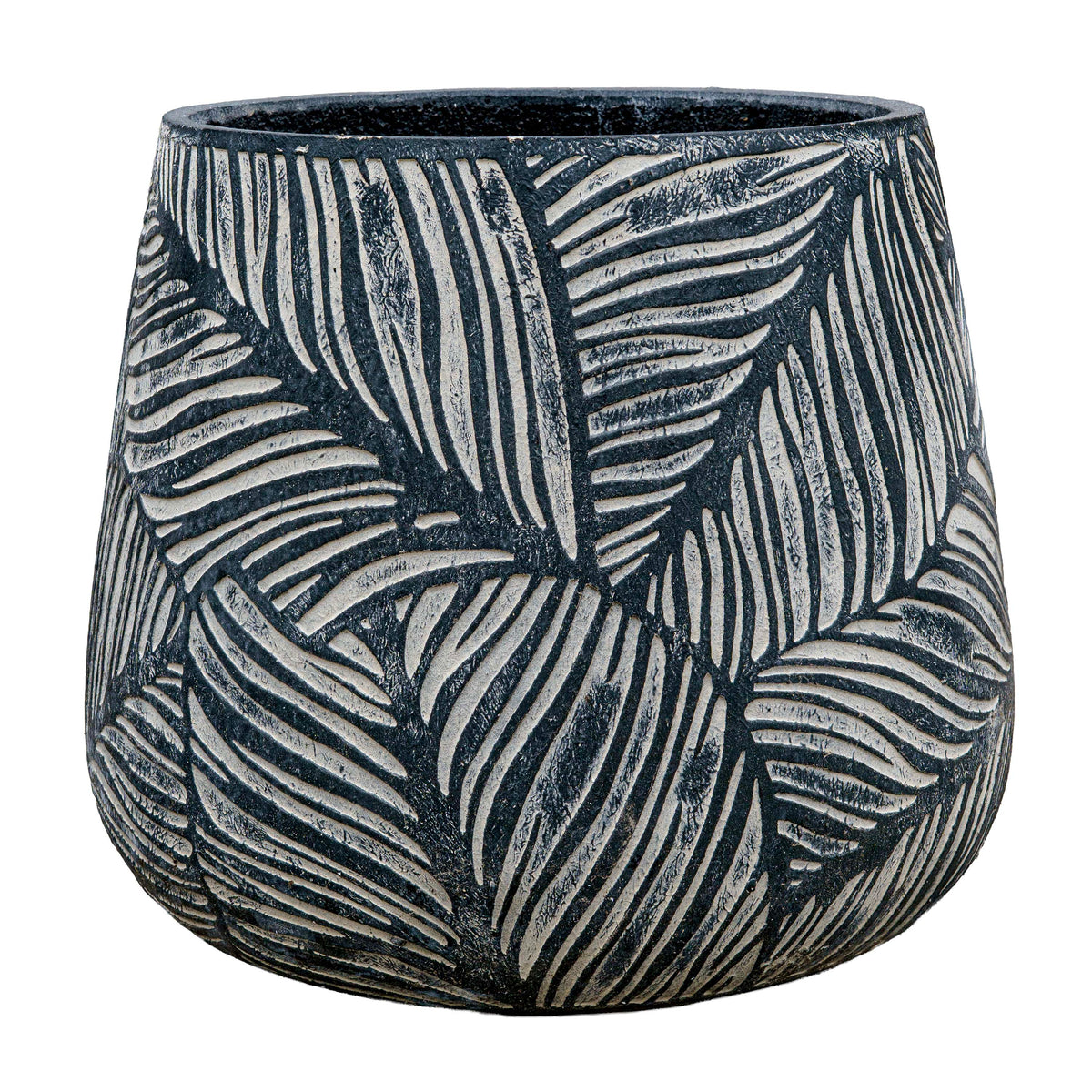Leaf Texture Cement Pot
