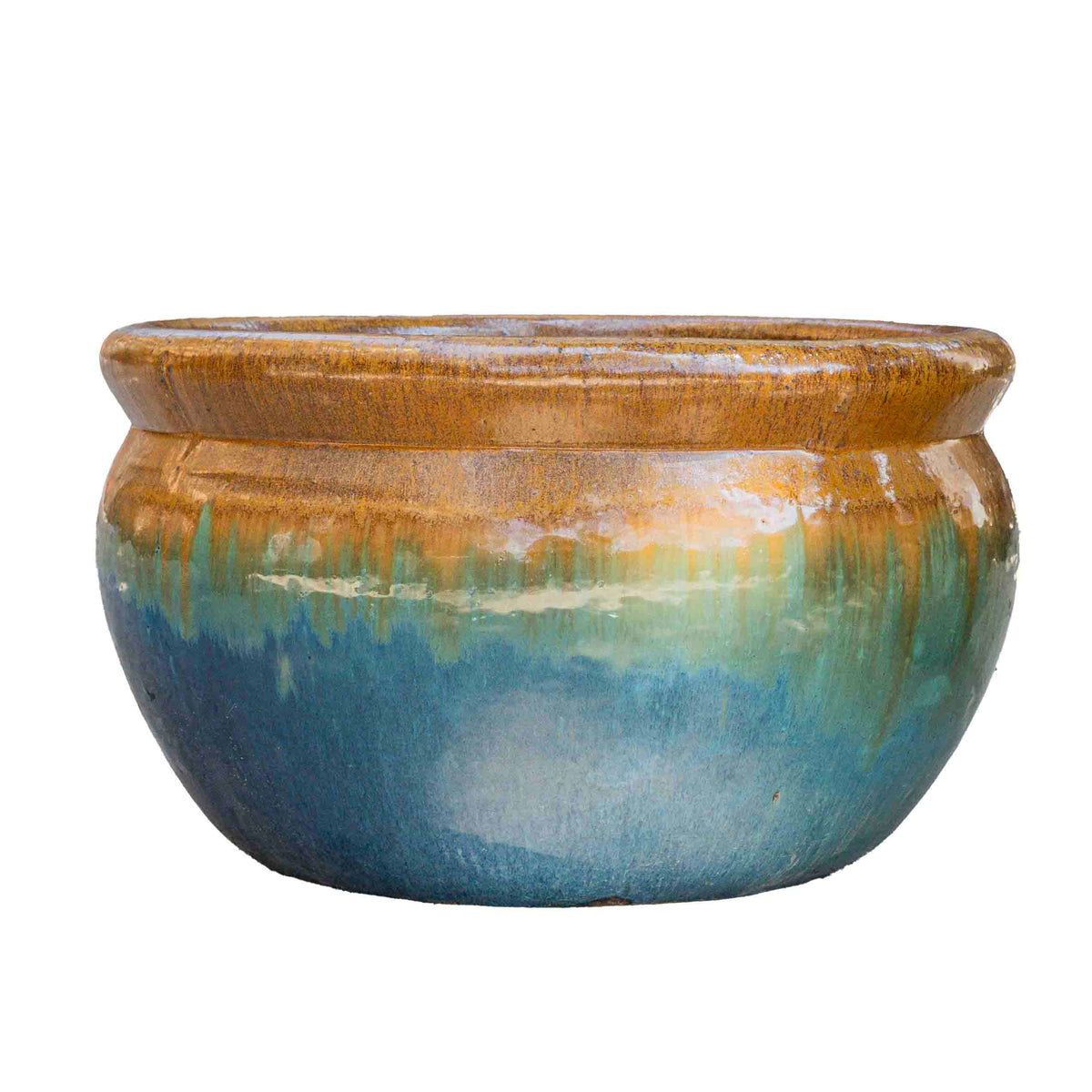 Vetle Glazed Pot - Yellow Jade