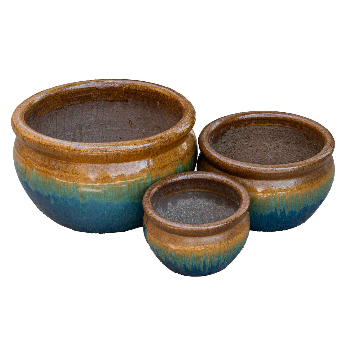 Vetle Glazed Pot - Yellow Jade