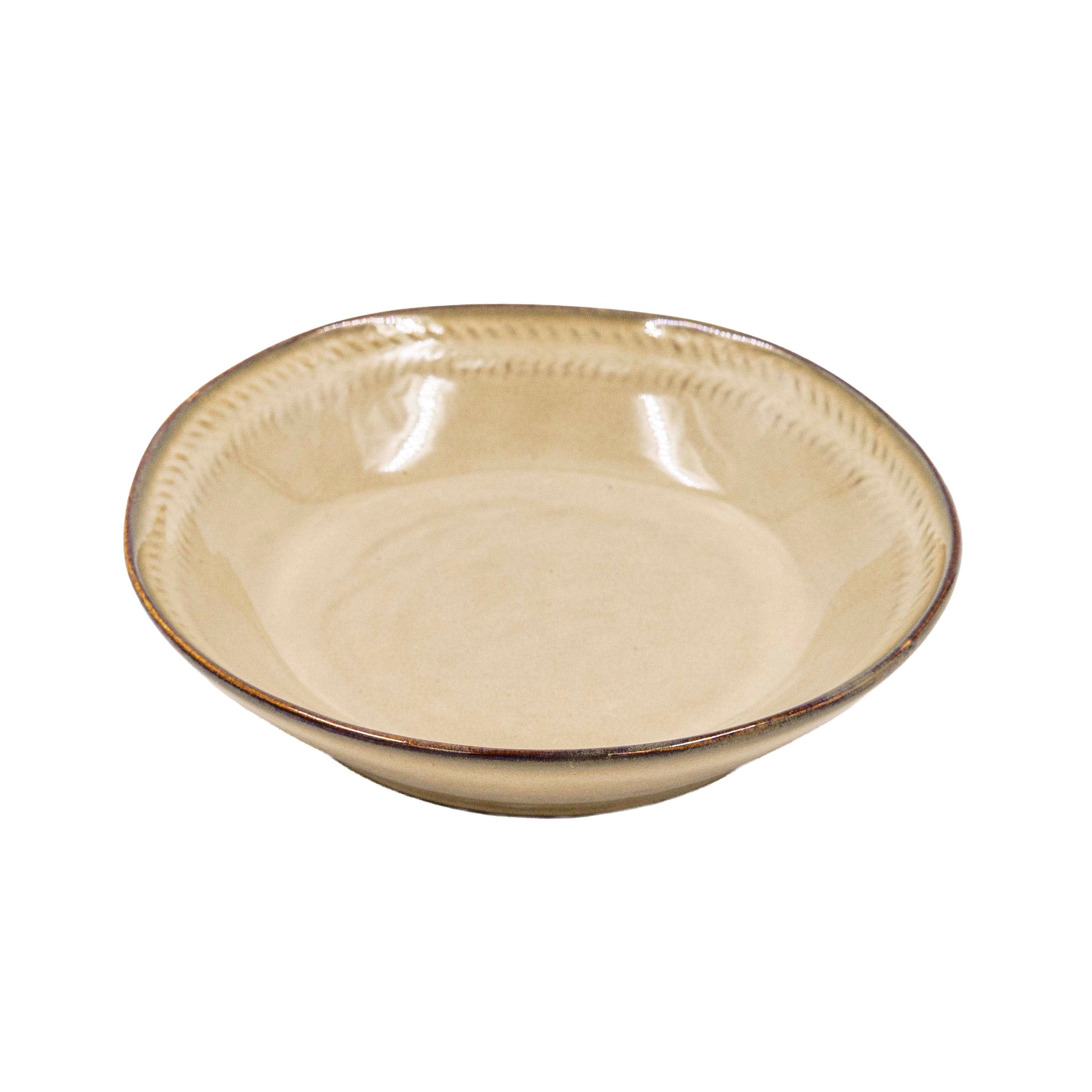 Ivory Gold Ceramic Platter