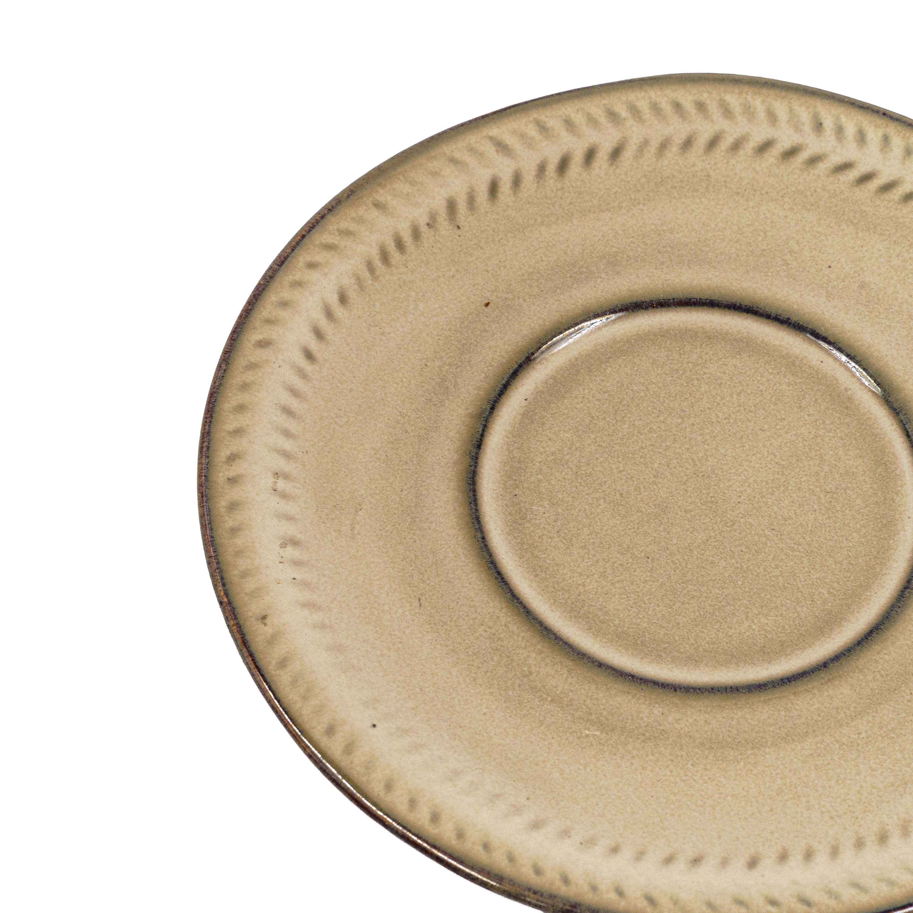 Ivory Gold Ceramic Cup Saucer Set