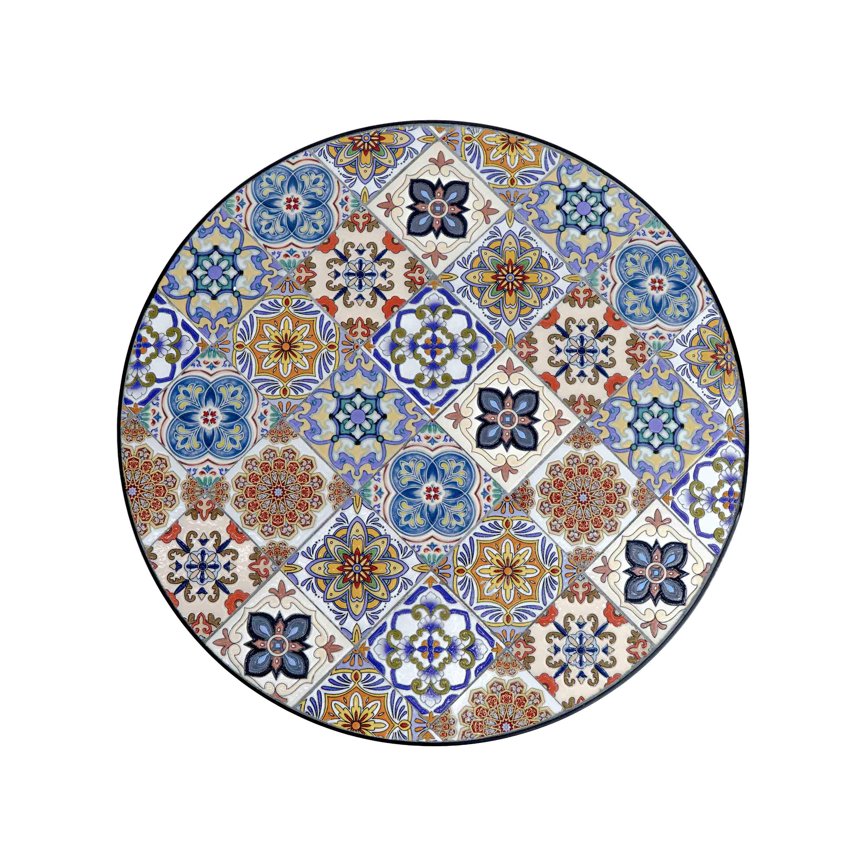 UZBEK TILED GARDEN TABLE - SET OF 3
