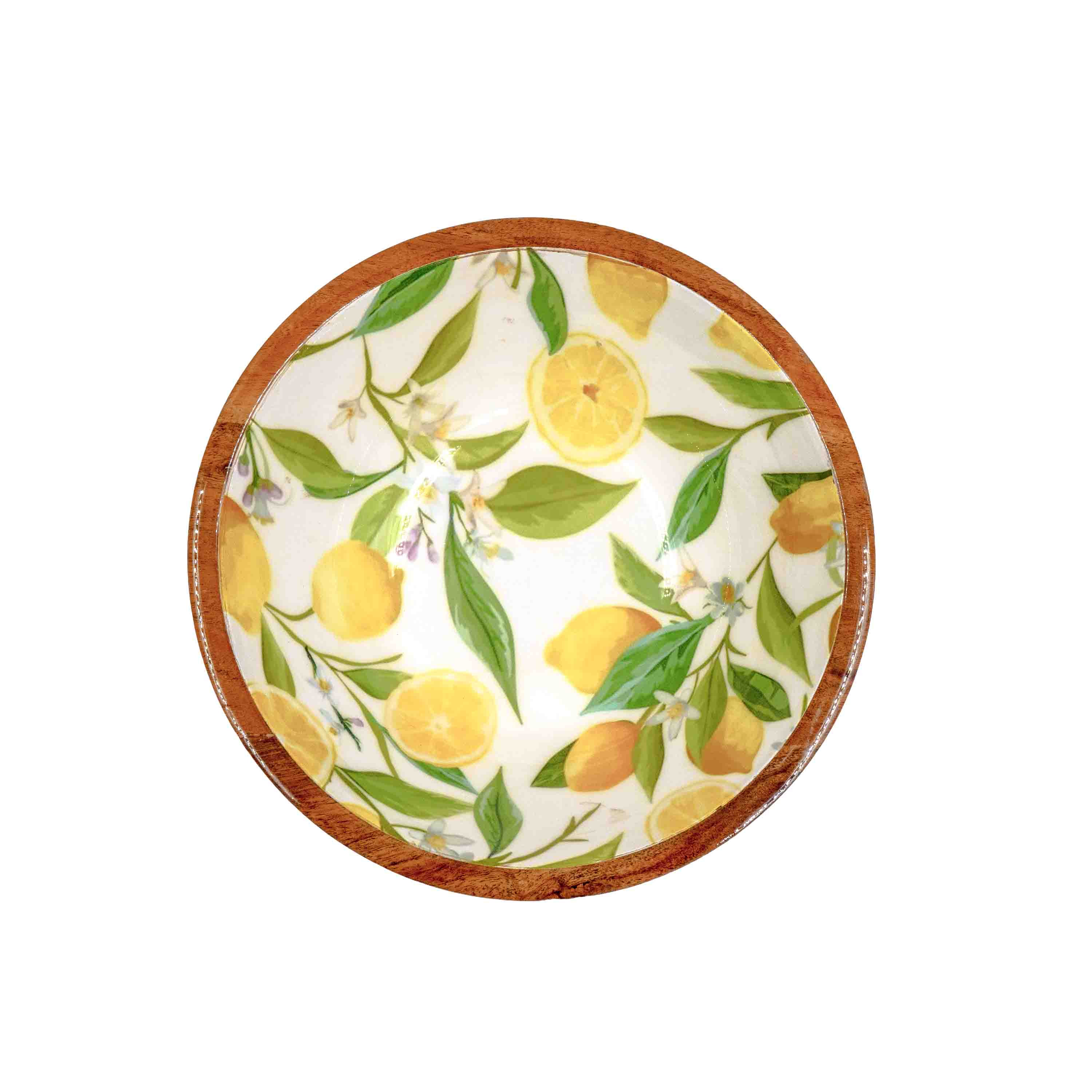 Lemon Grove Bowl with lid & salad server