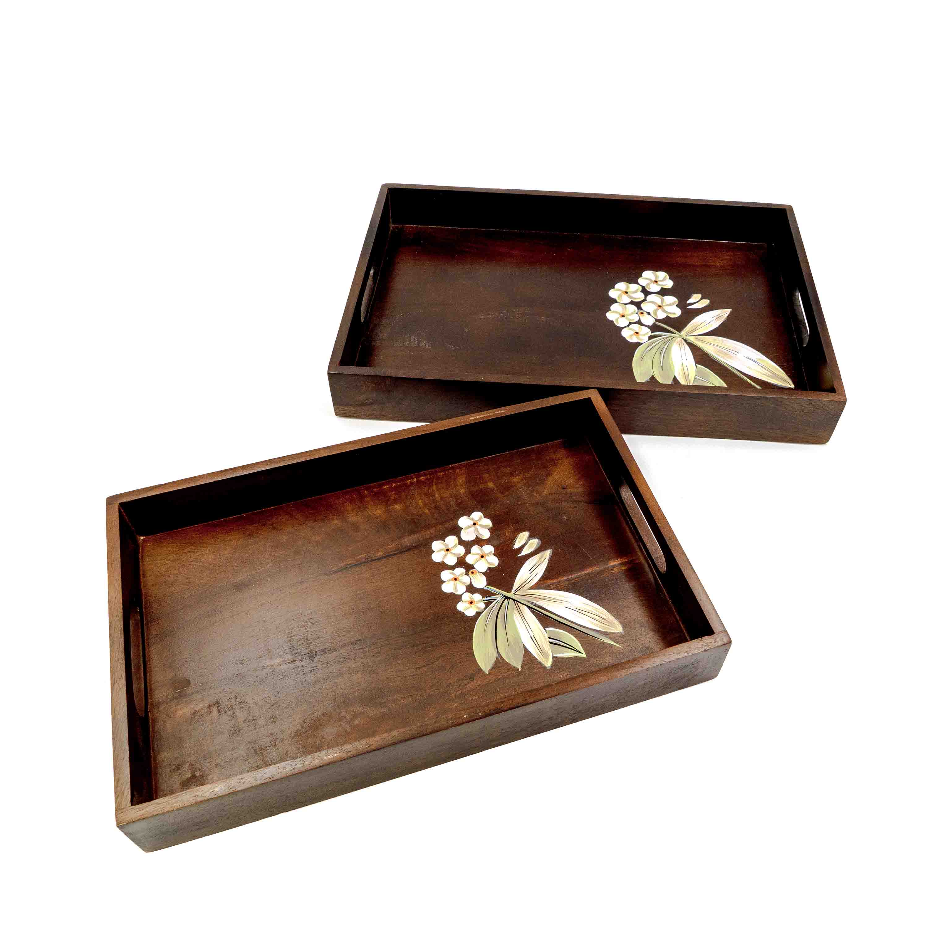 Blossom Charm Wooden Tray Set