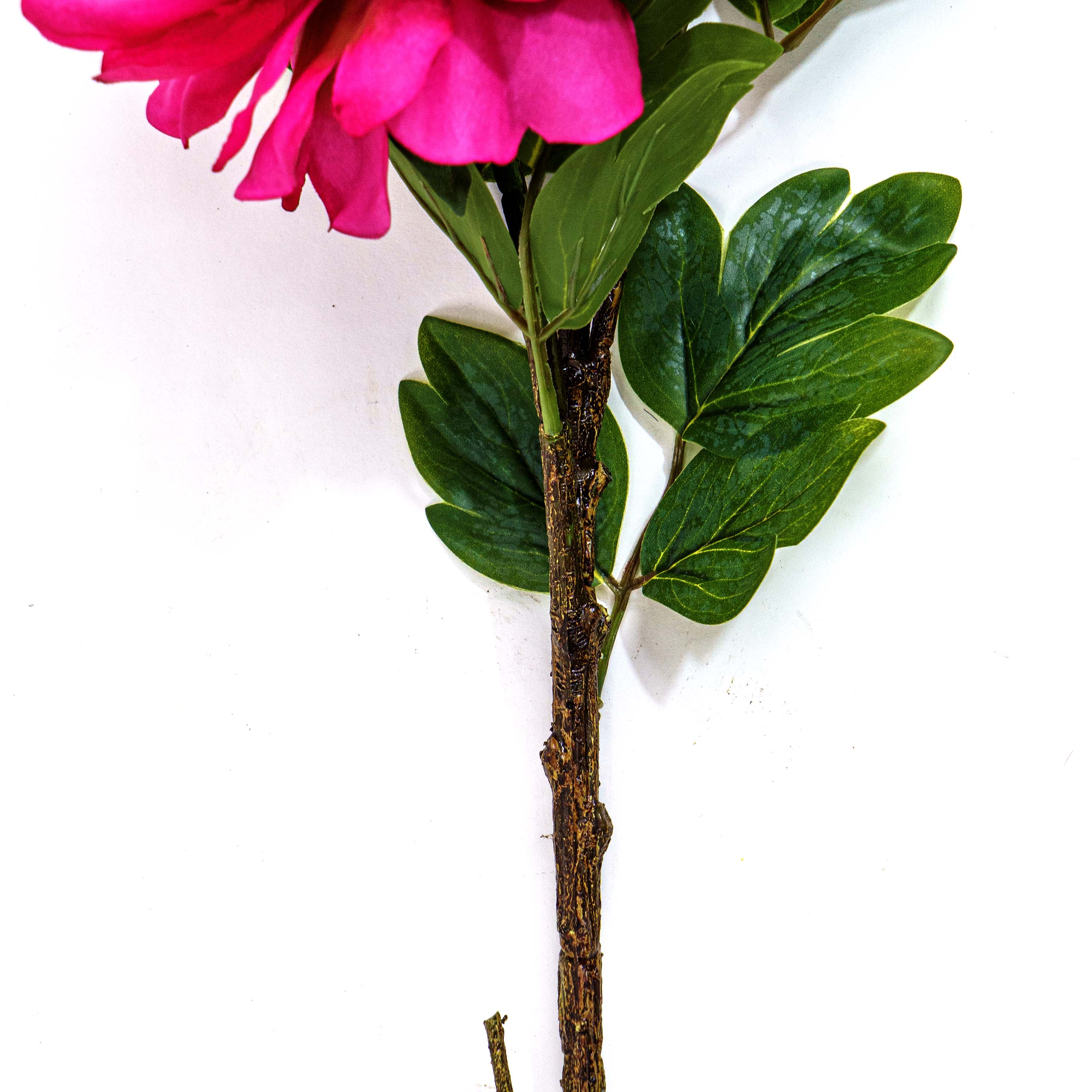 Faux Velvet Rose Stem Dark Pink