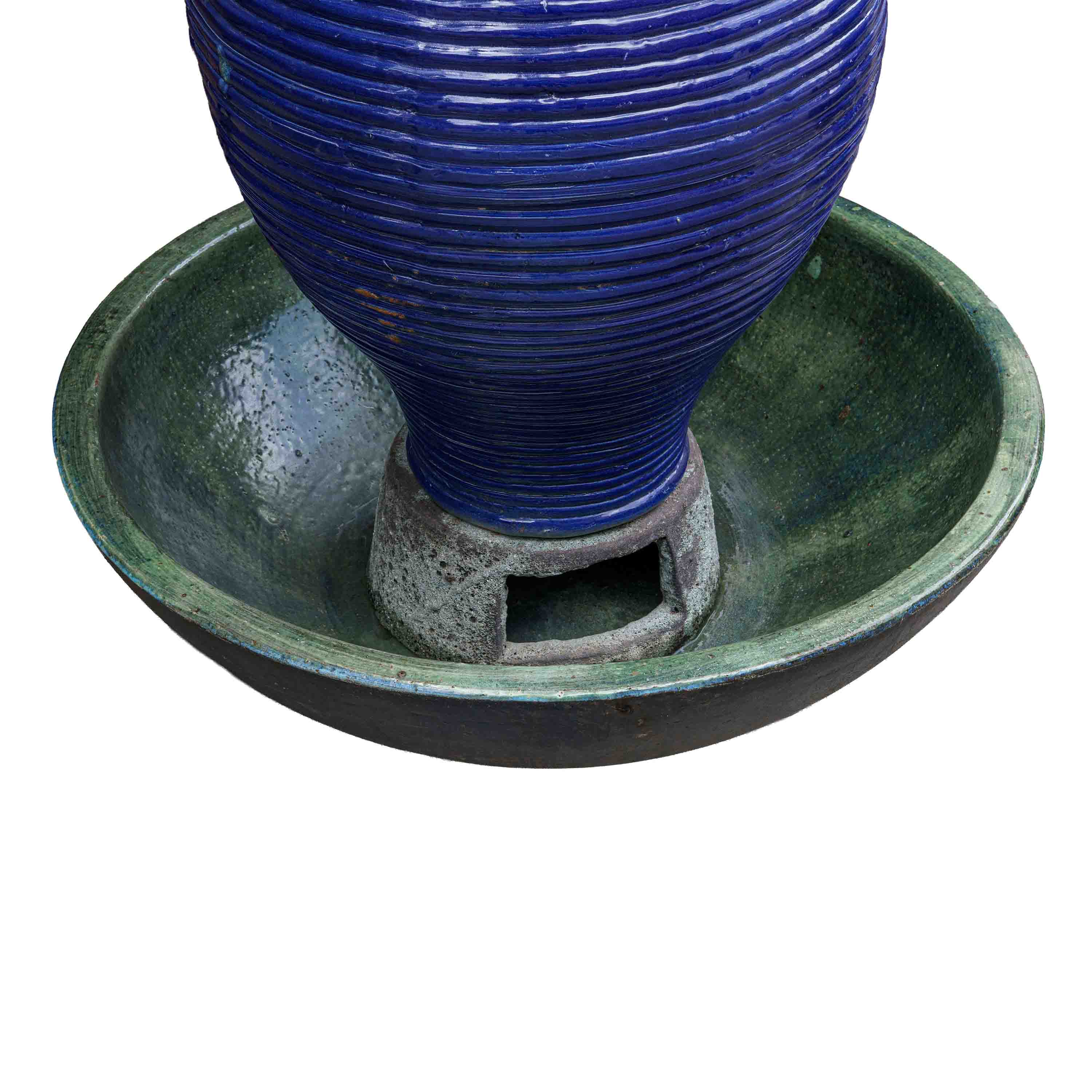 Bright Blue Spiral Hue Fountain