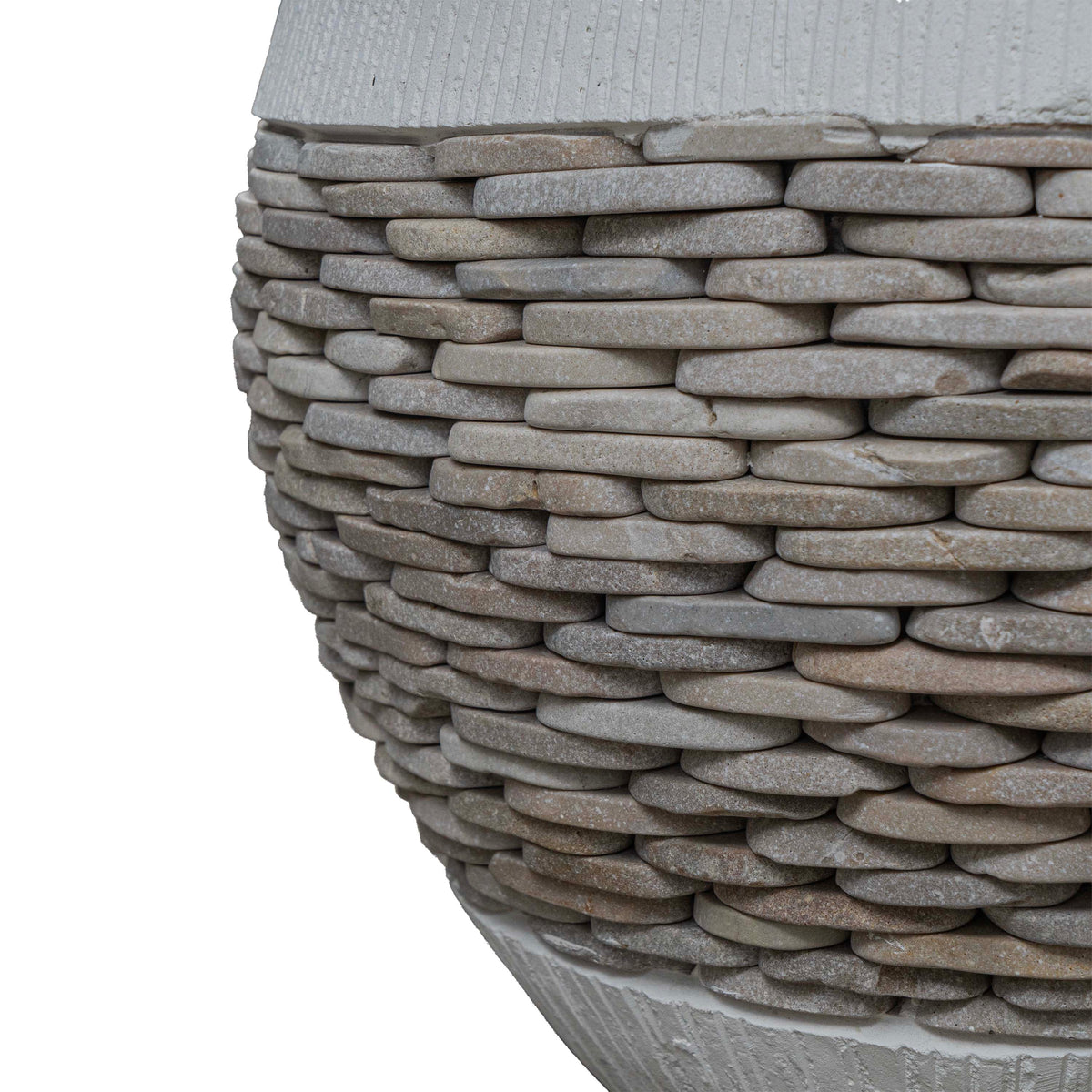 Pot With Combine Plat Stone