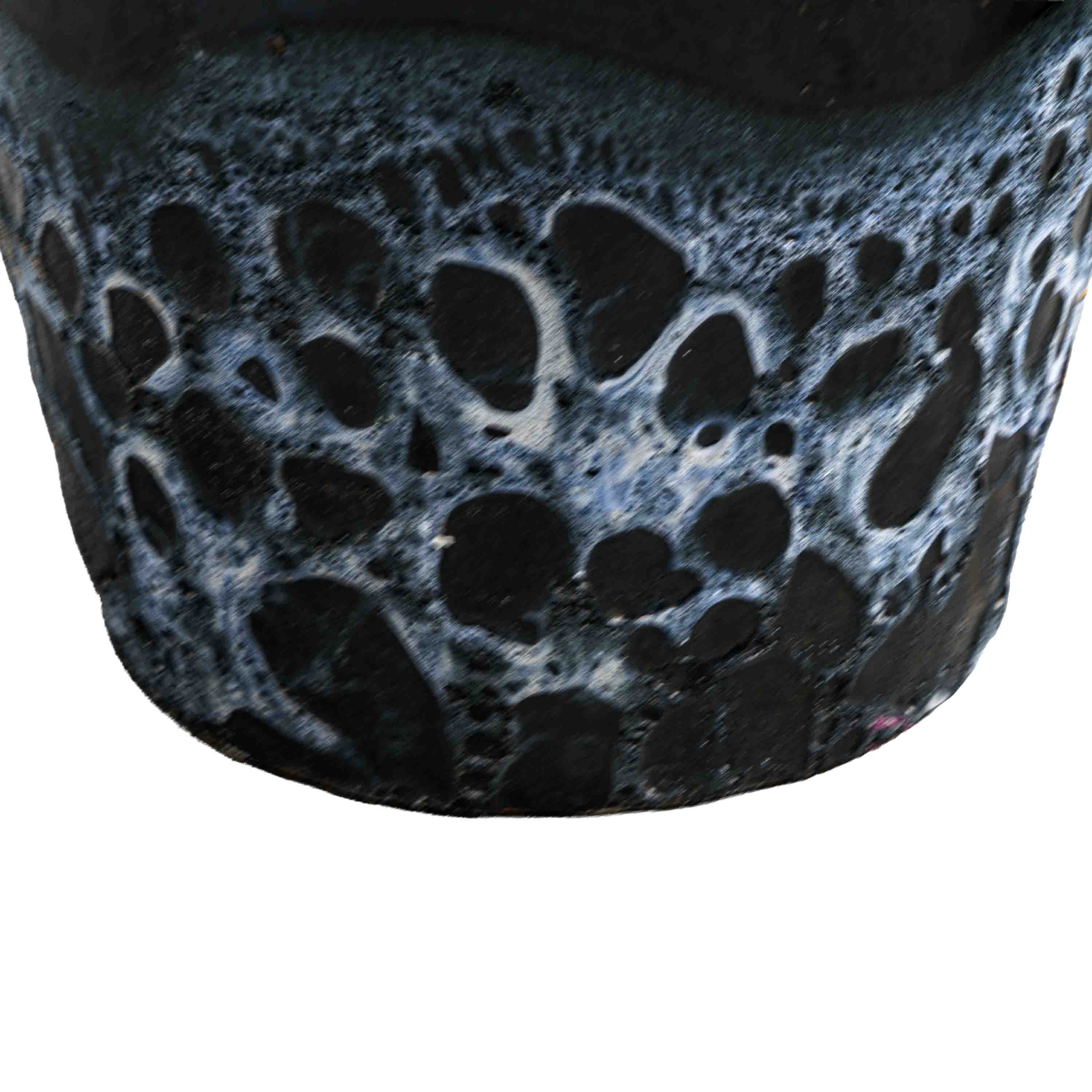 Black bubbled Ceramic Pot