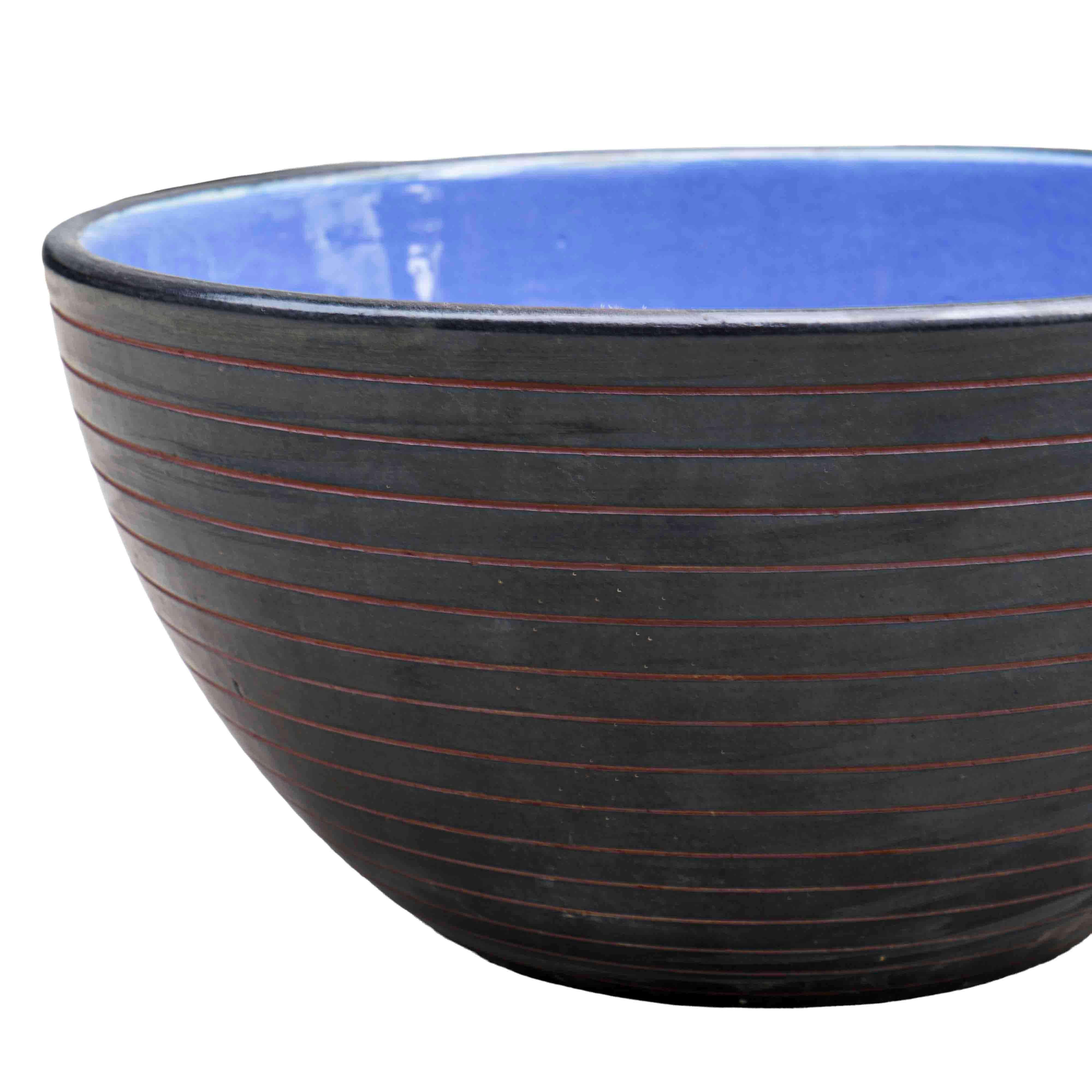 Lattice Blue Ceramic Pot