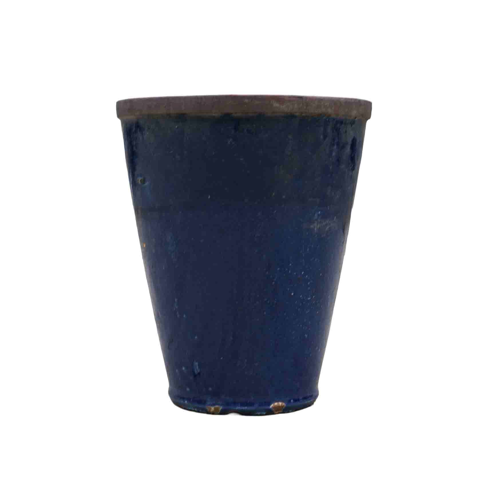 Leaf Etched Ceramic Pot