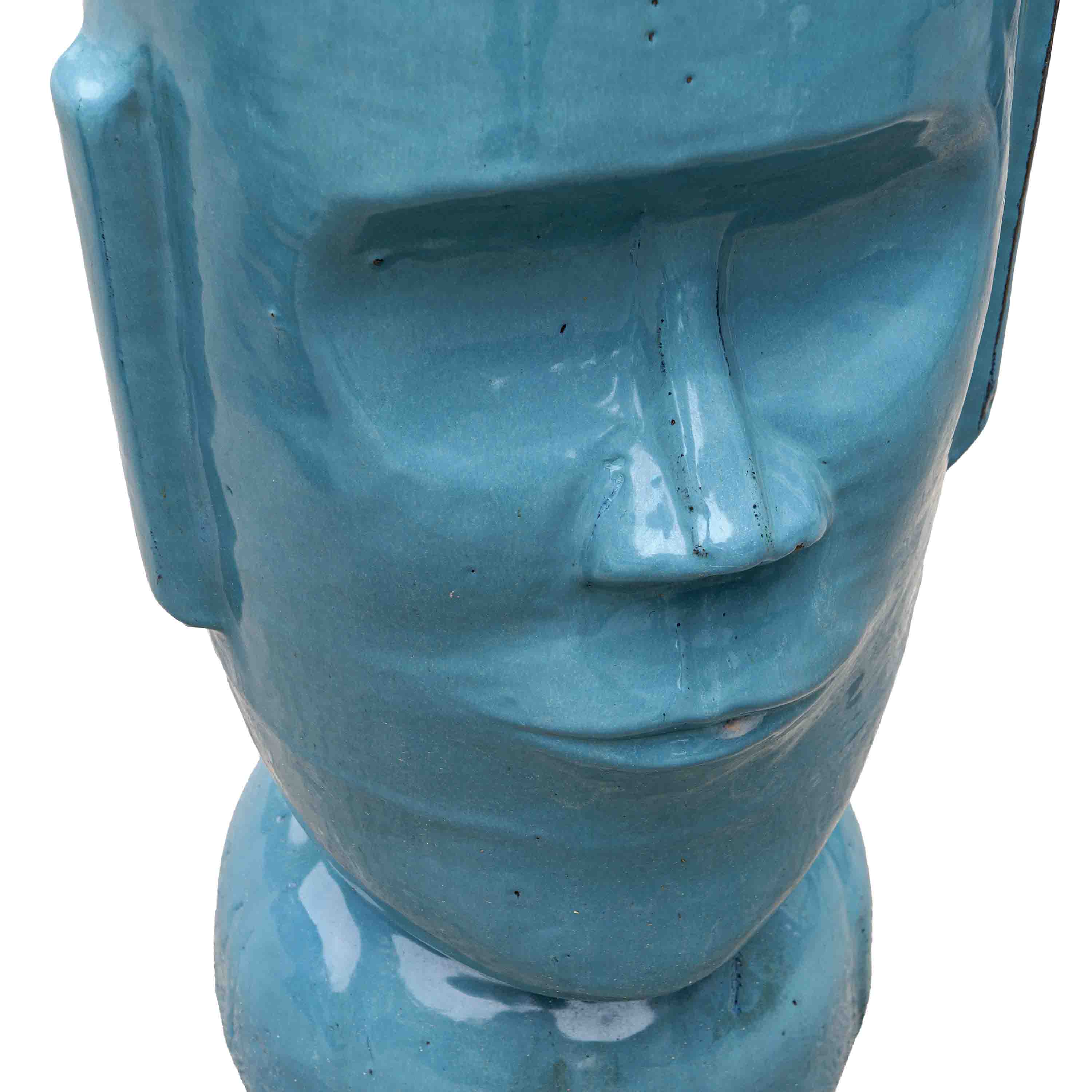 Blue Face Ceramic Pot