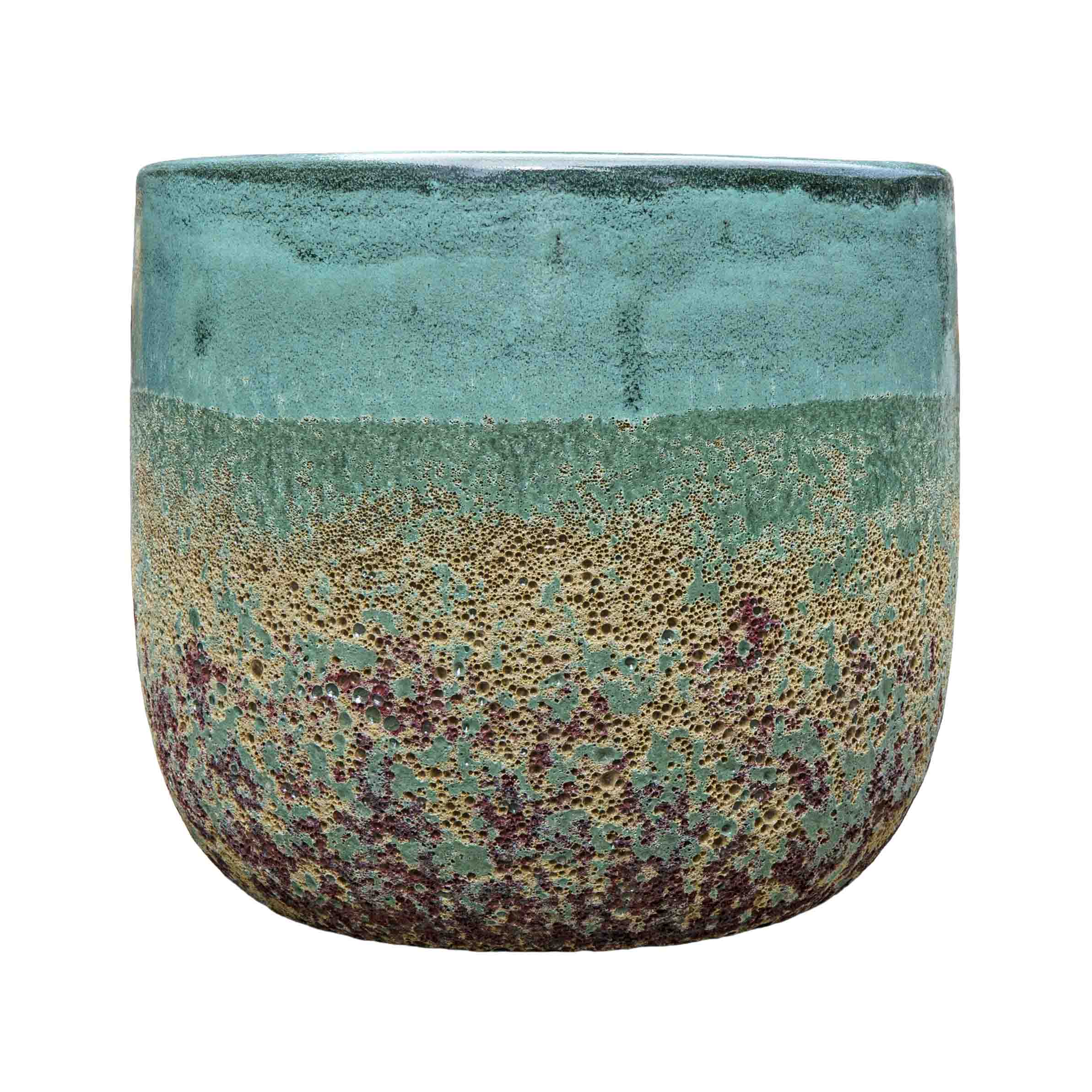 Bubble Olive Green Ceramic Pot