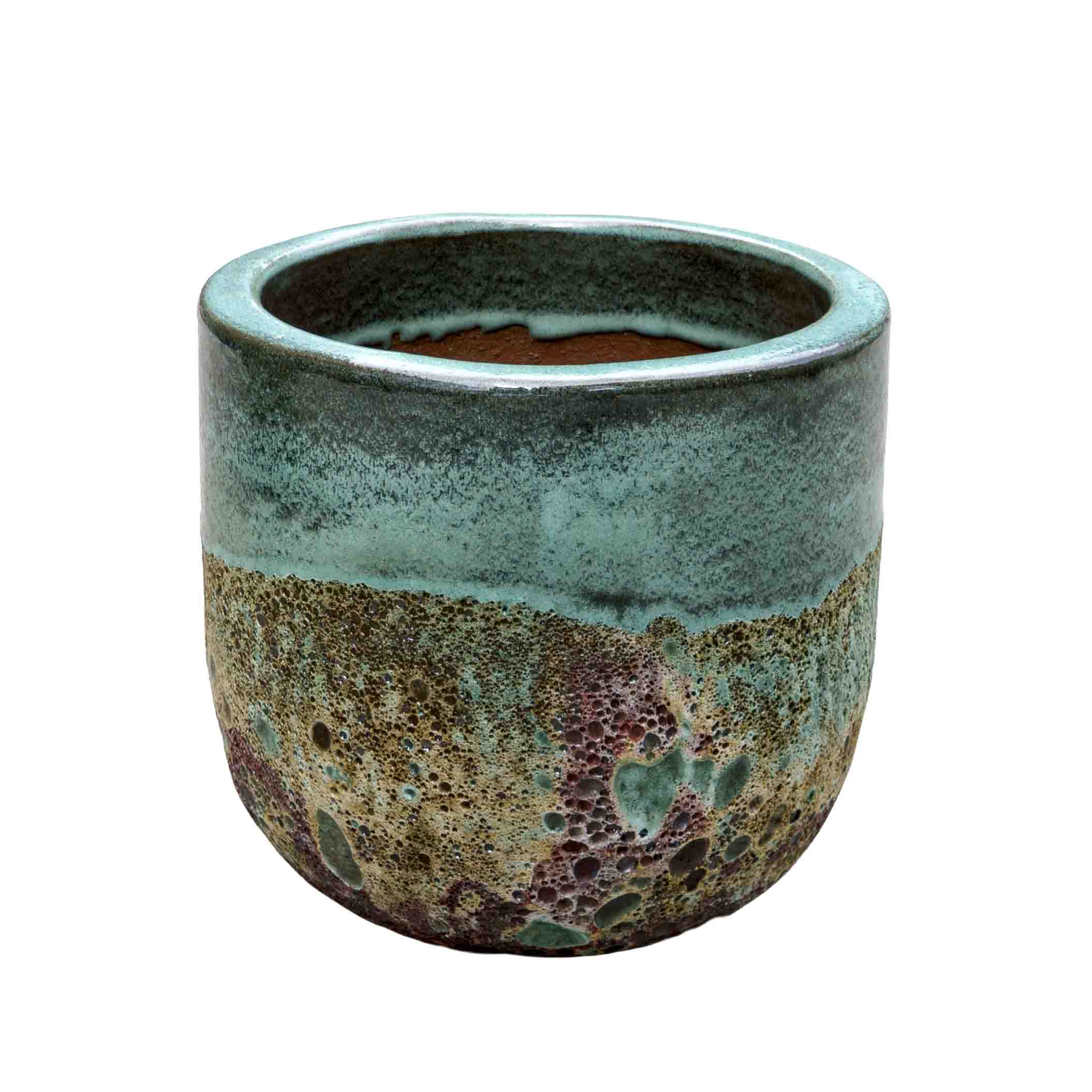 Bubble Olive Green Ceramic Pot