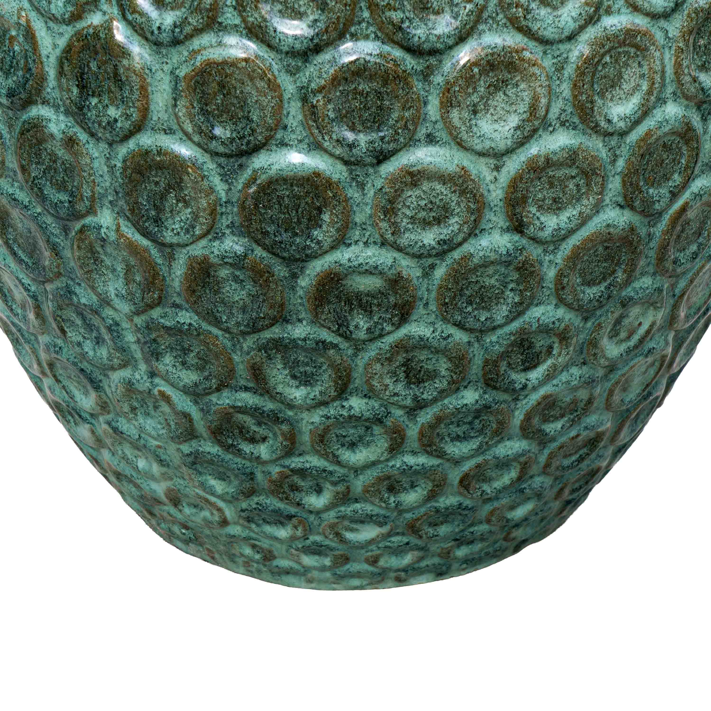 Seagreen Textured Ceramic Pot
