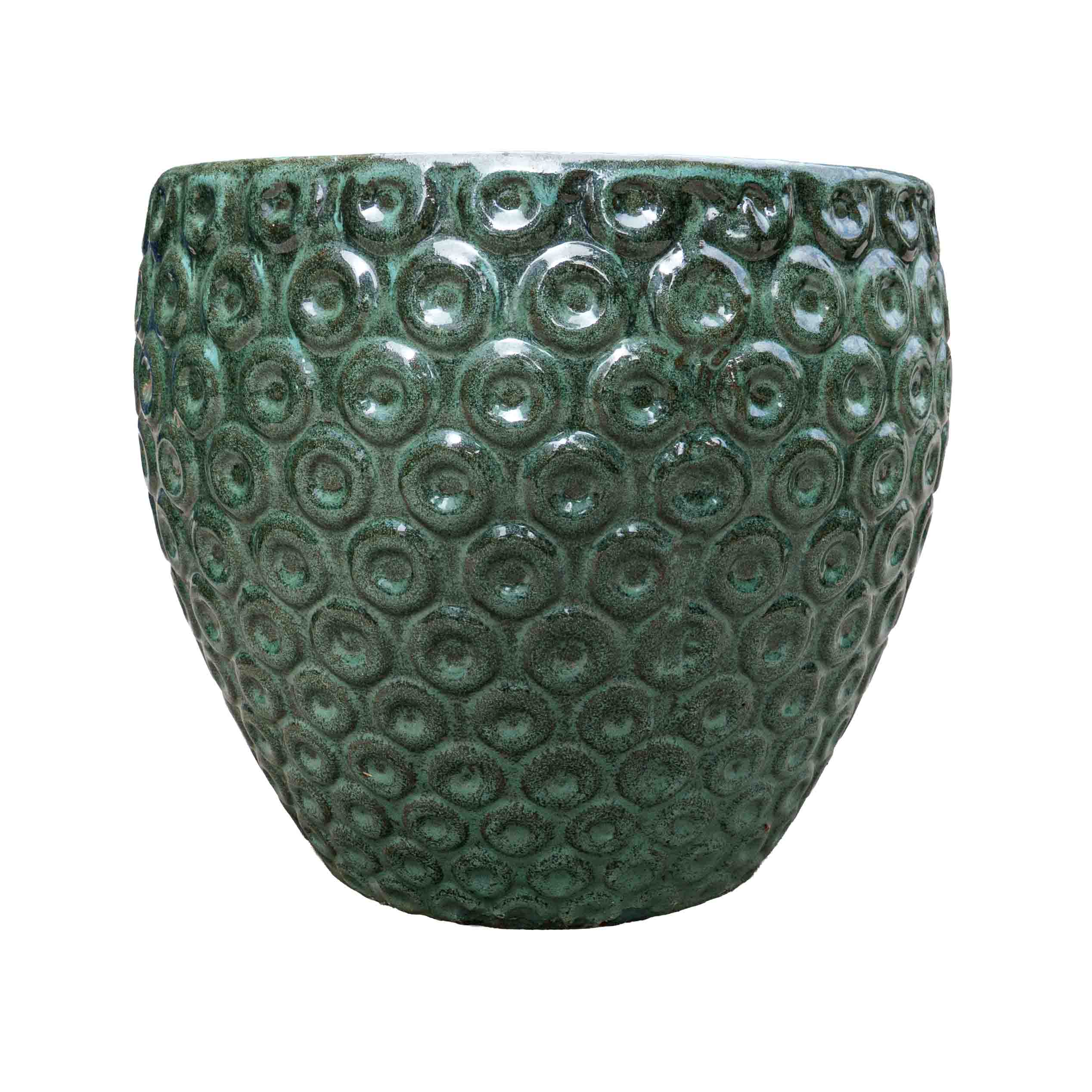 Seagreen Textured Ceramic Pot