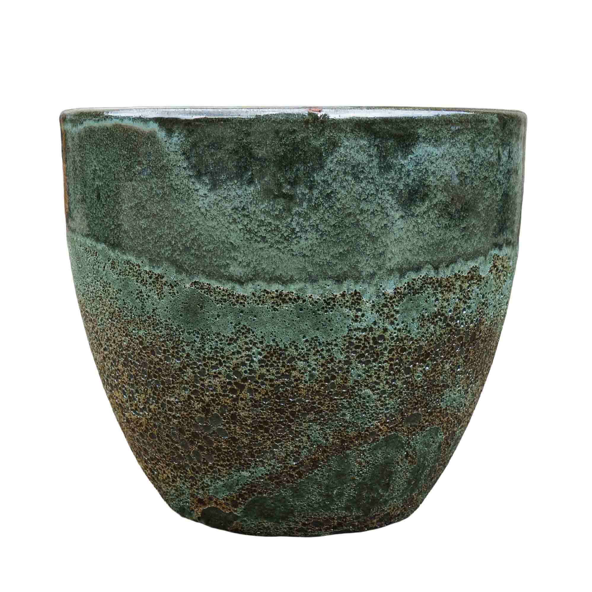 Emerald Hue Ceramic Pot