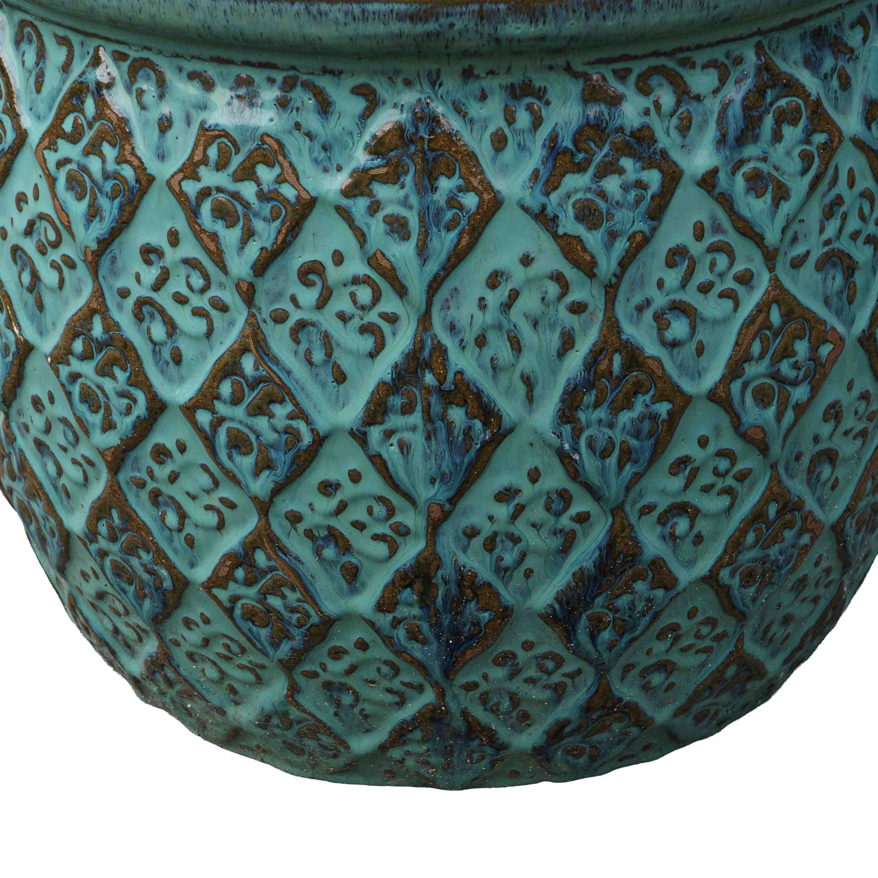 Glaze Sea Green Ceramic Pot