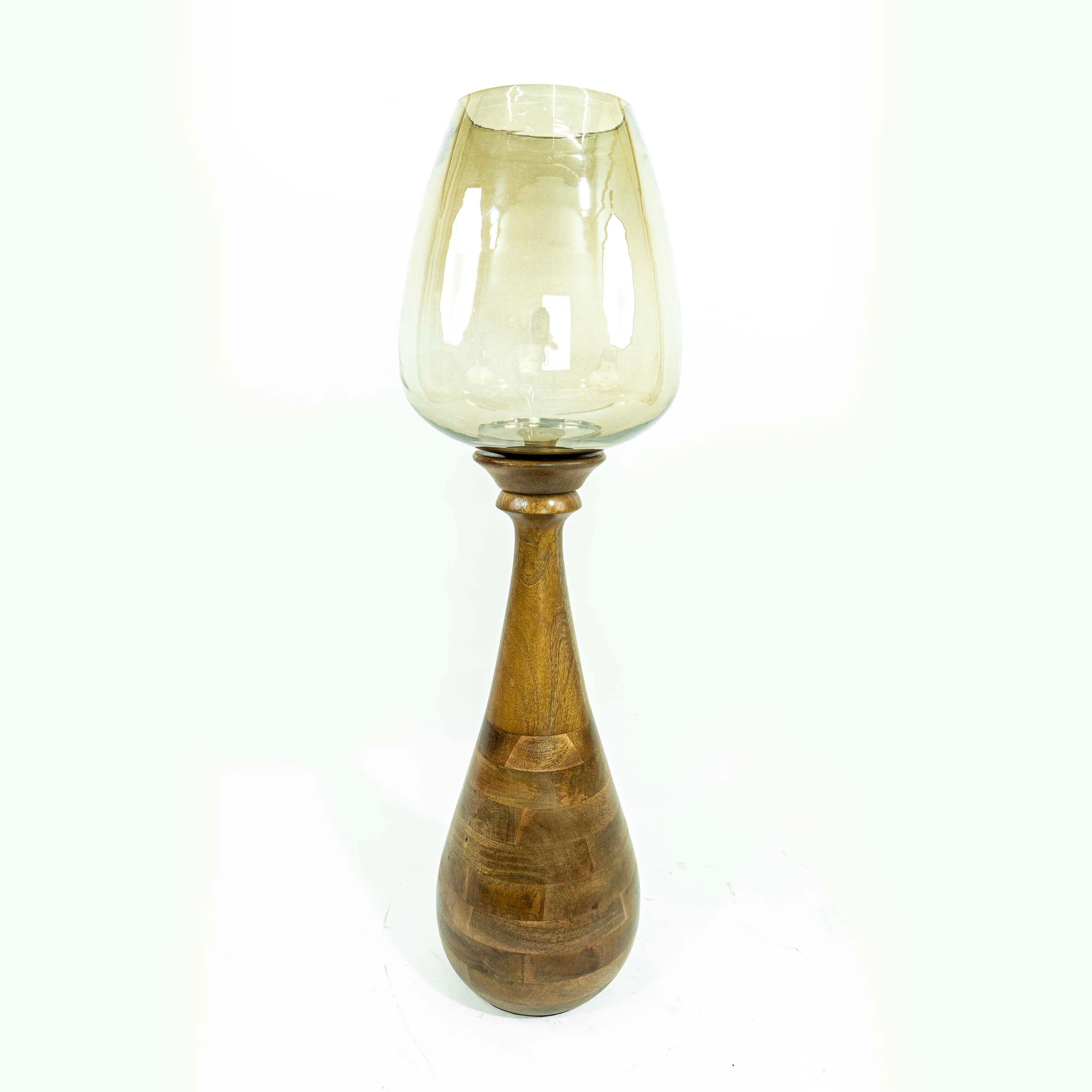 Willy Glass Hurricane Candle Stand