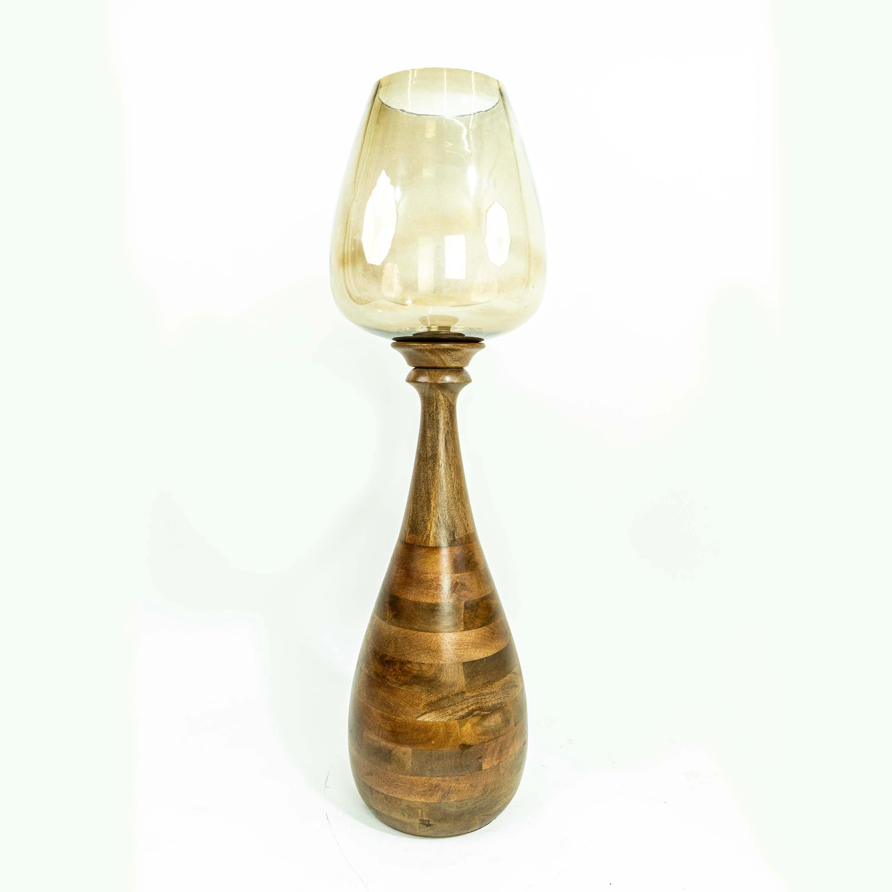 Willy Glass Hurricane Candle Stand
