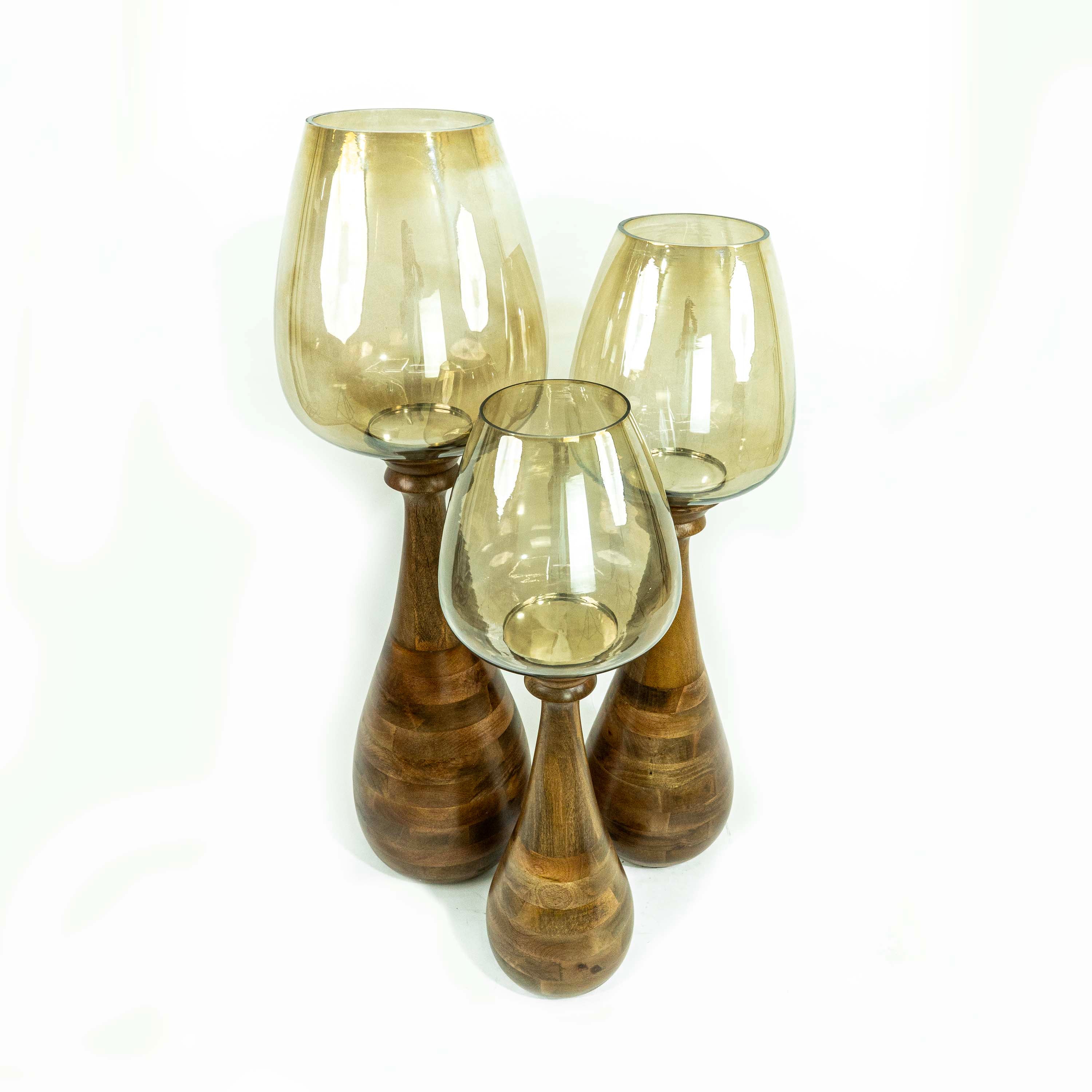 Willy Glass Hurricane Candle Stand