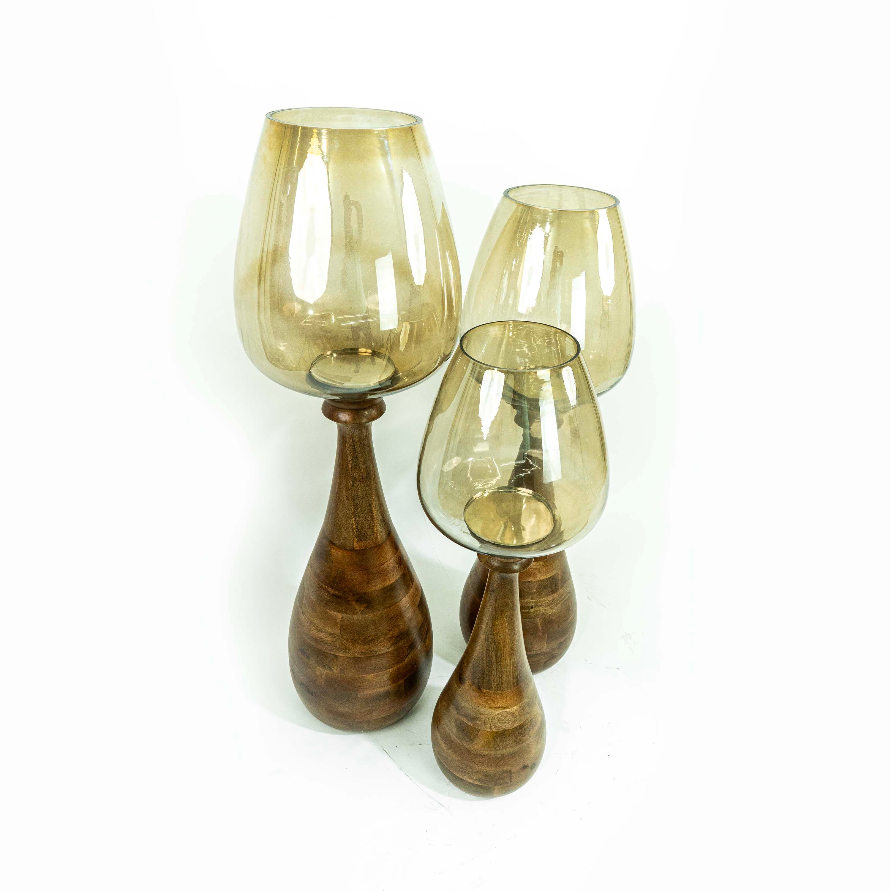 Willy Glass Hurricane Candle Stand