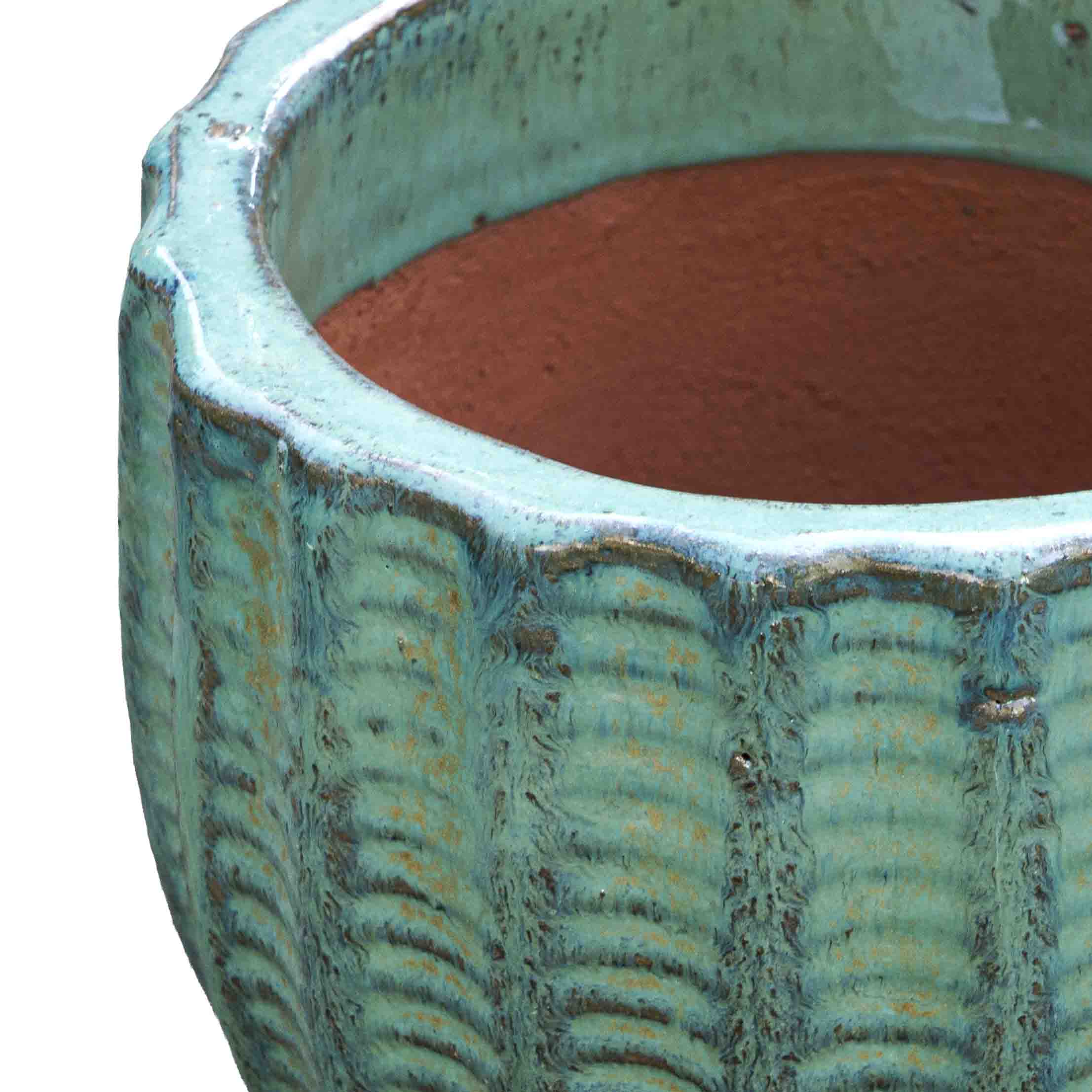 Sea Green Ceramic Pot