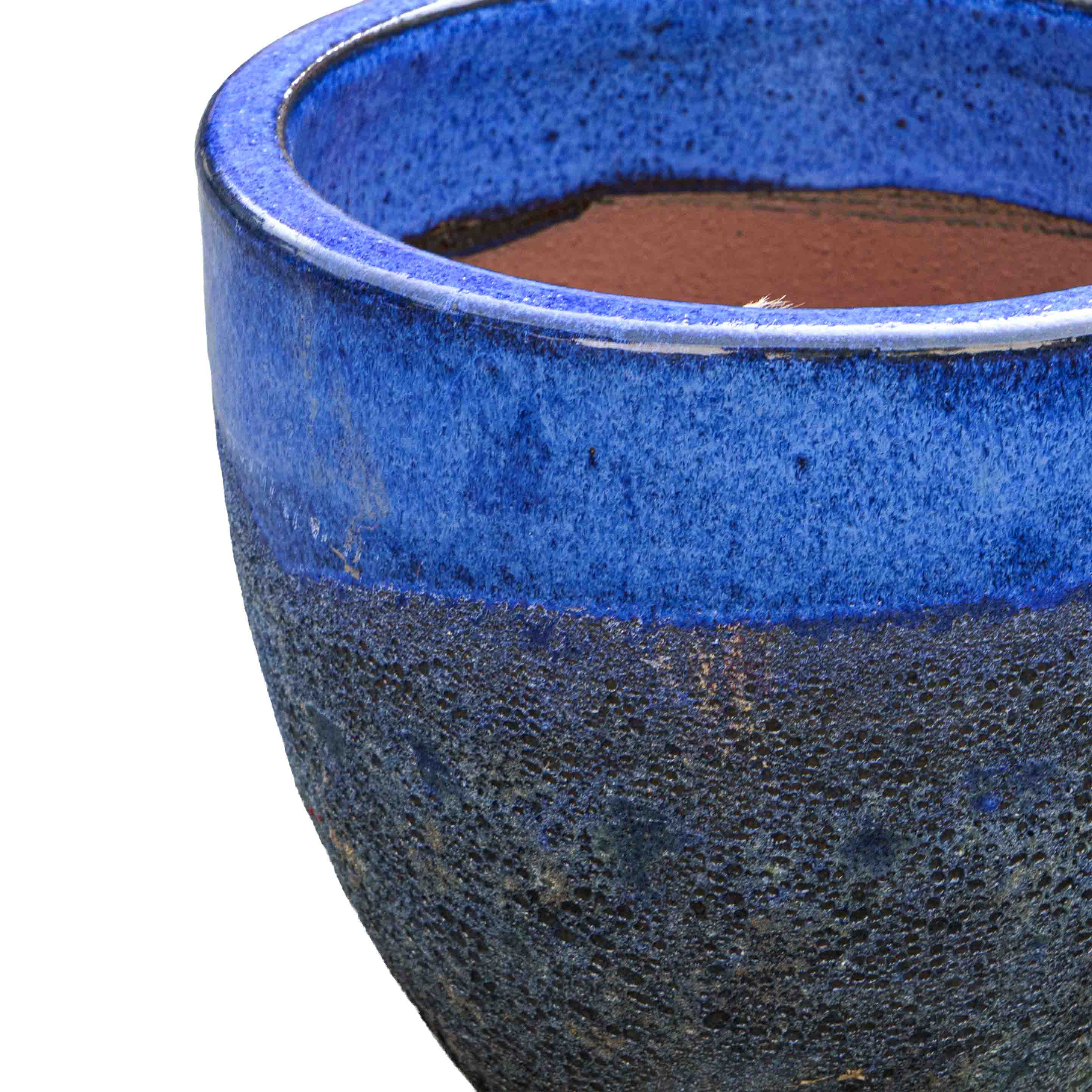 Bubble Sapphire Ceramic Pot