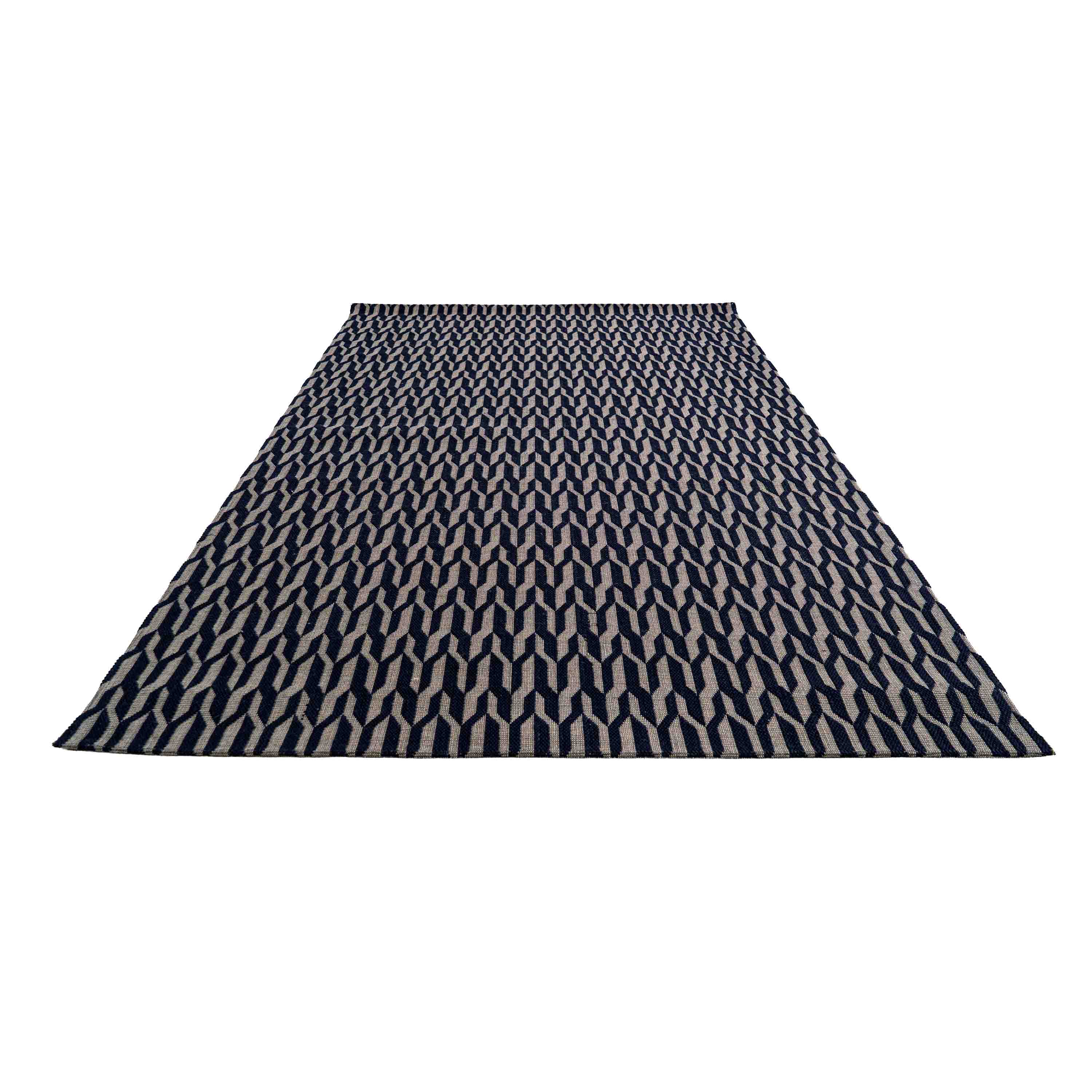 Jute Jacquard Illusion Weave - Black
