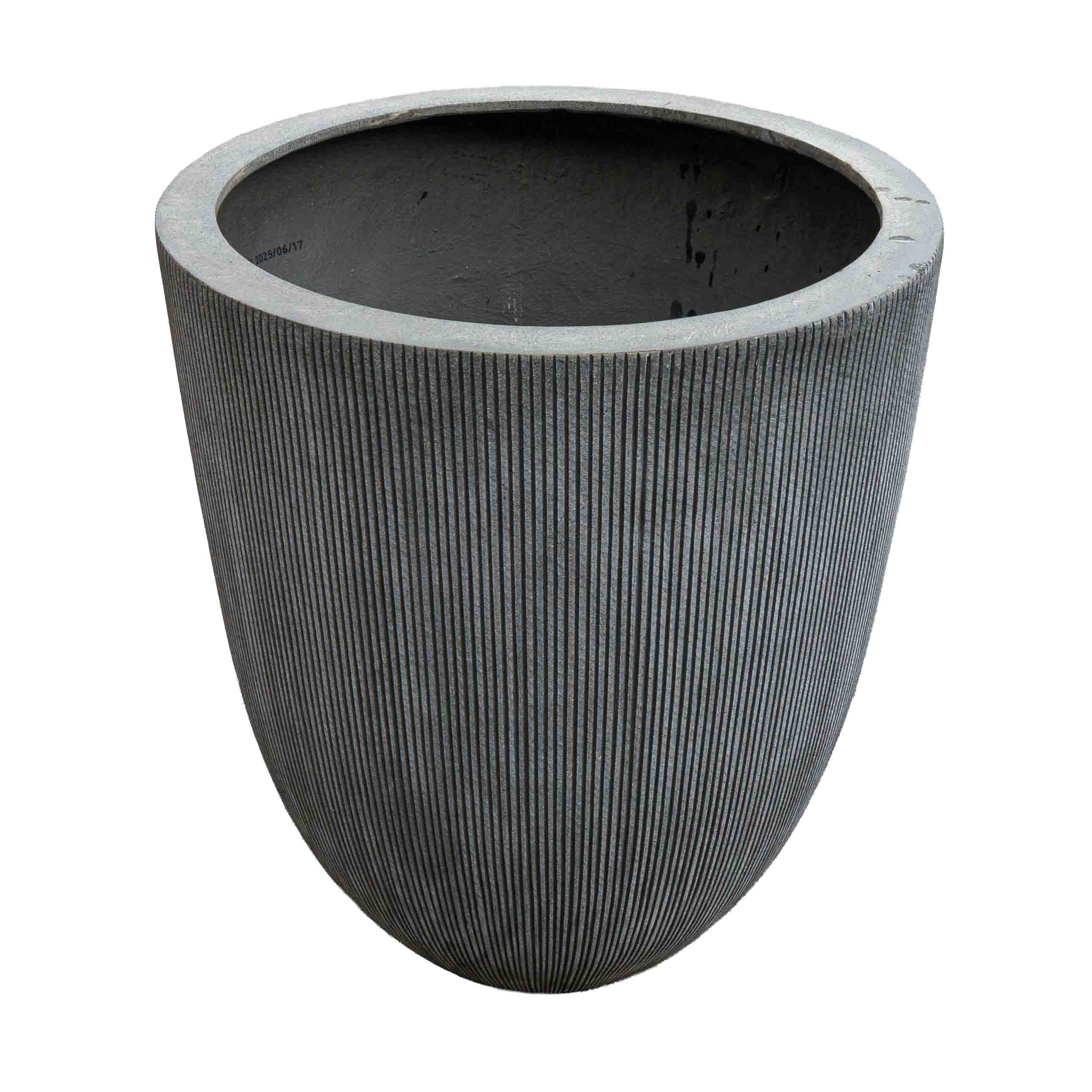 Grey tall polyresin Pot