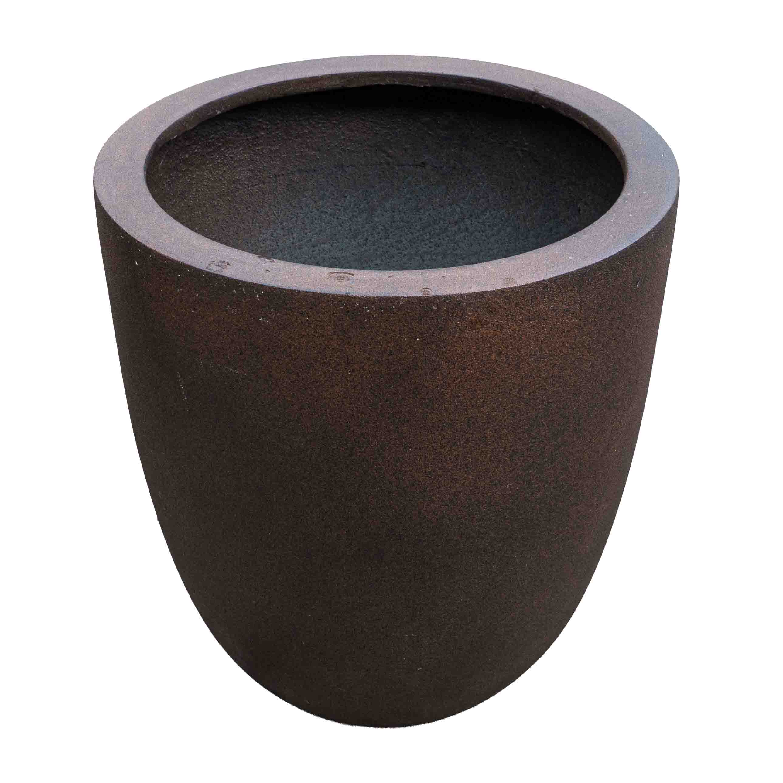 Rust Brown Tall Polyresin Pot