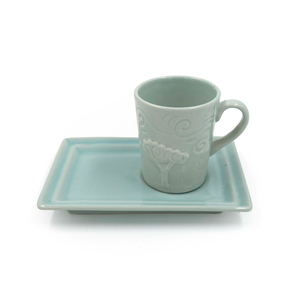 Blue Breeze Mug Plate Set
