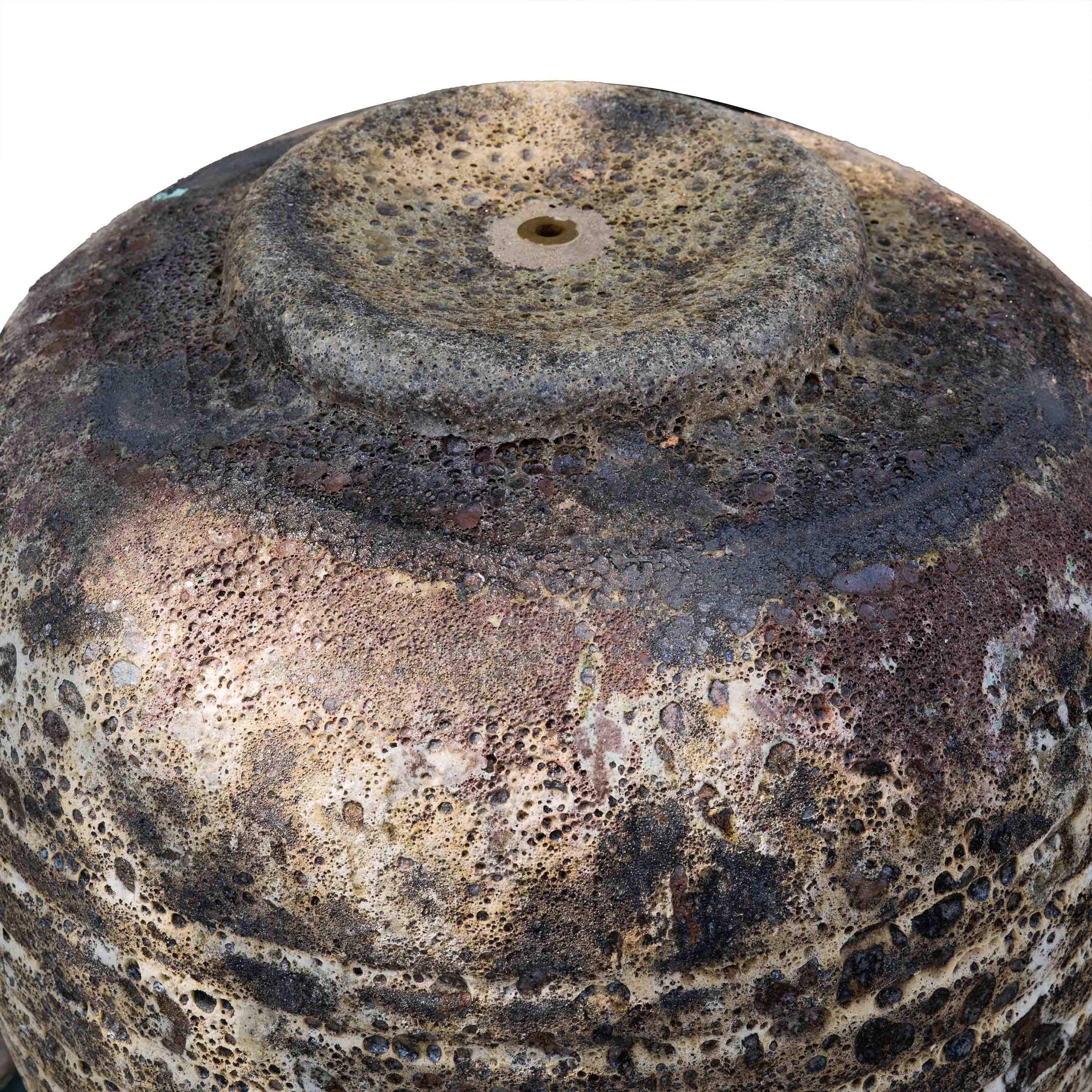 Rustic Ceramic Fountain With Base