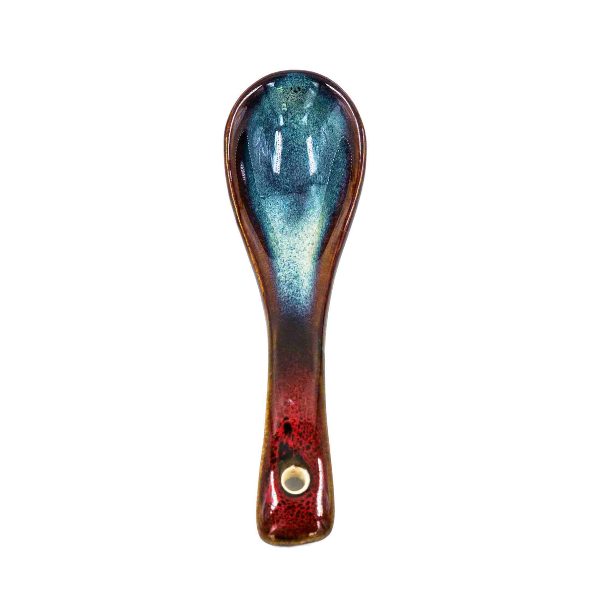 Zoya Ceramic Soup Spoon - Red