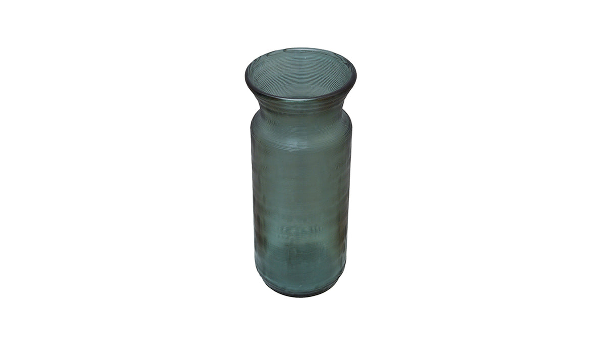 Flower Vase Glass indigo with Texture