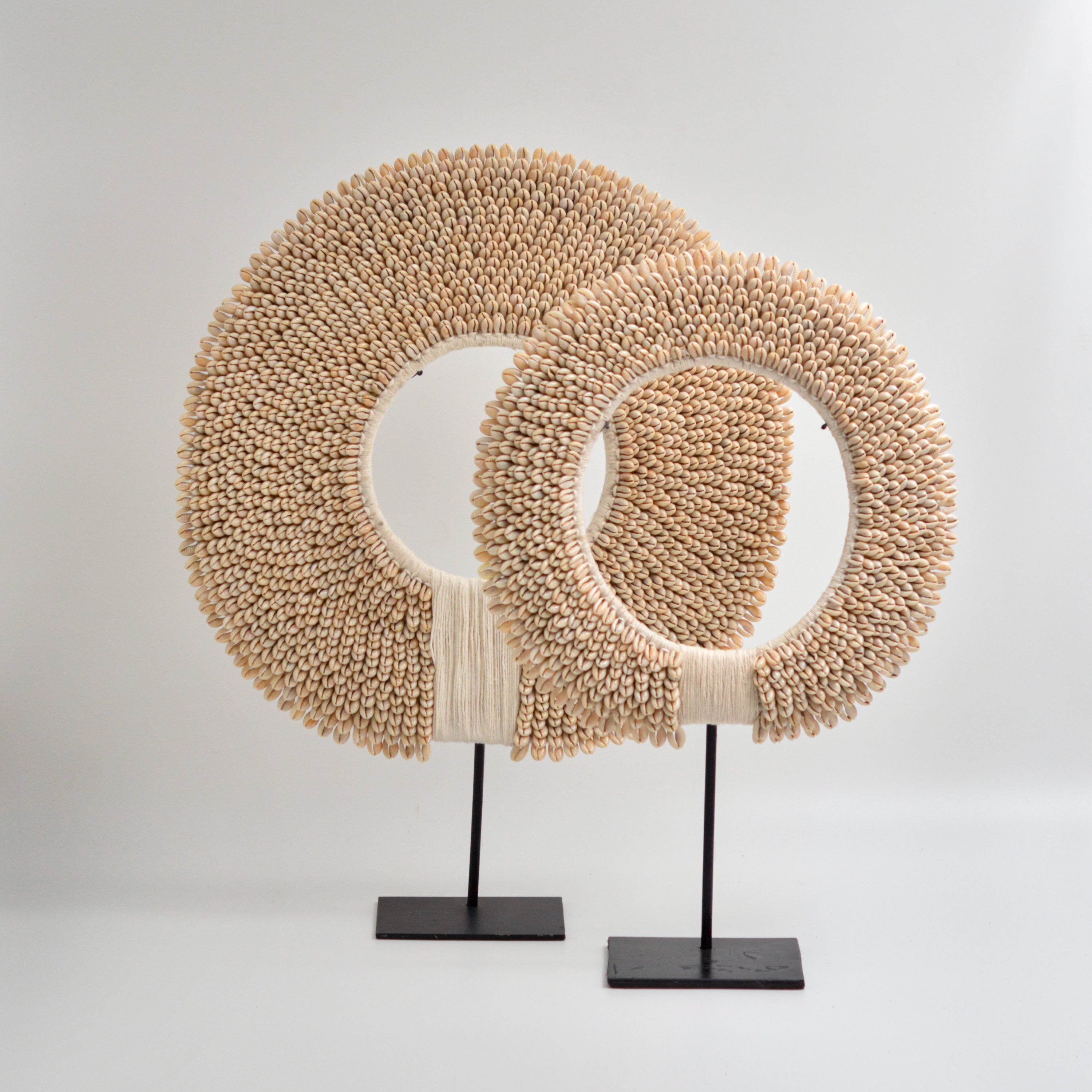 Cowrie Shell Table Decor on Stand