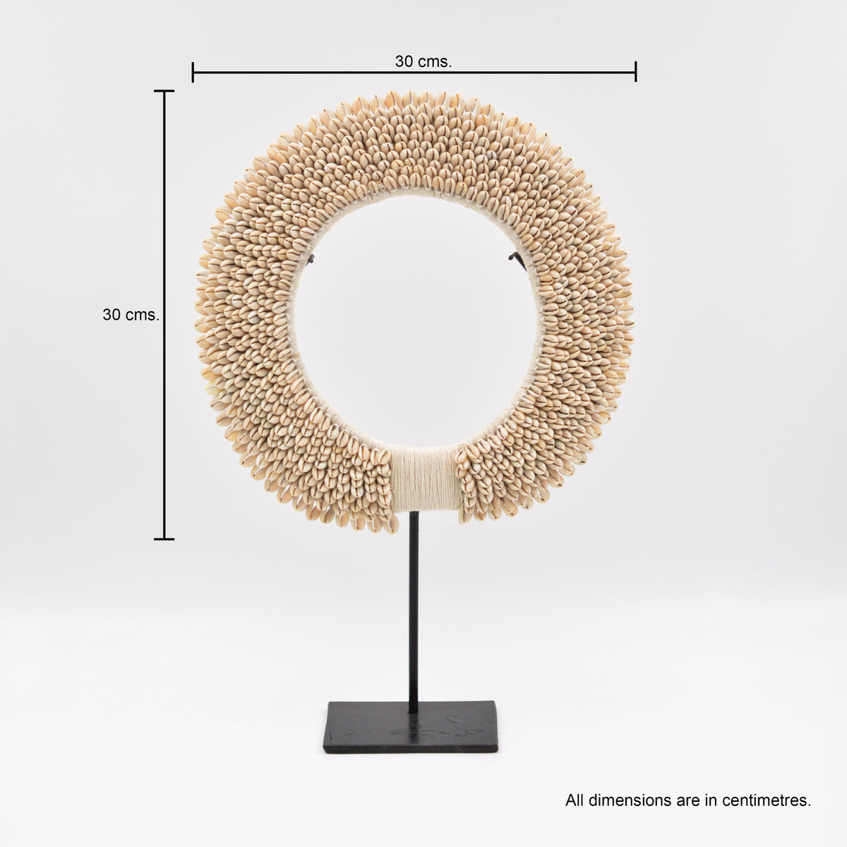 Cowrie Shell Table Decor on Stand
