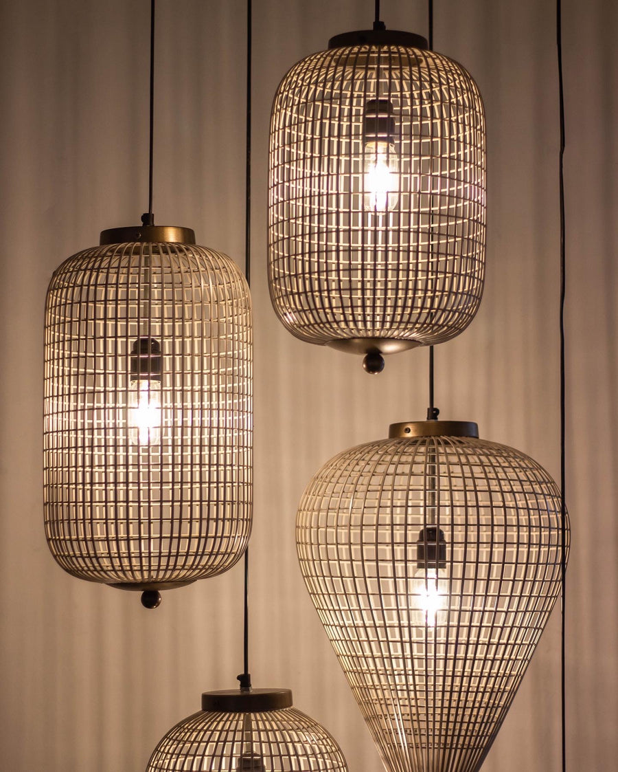 Cylindrical Mesh Pendant Light