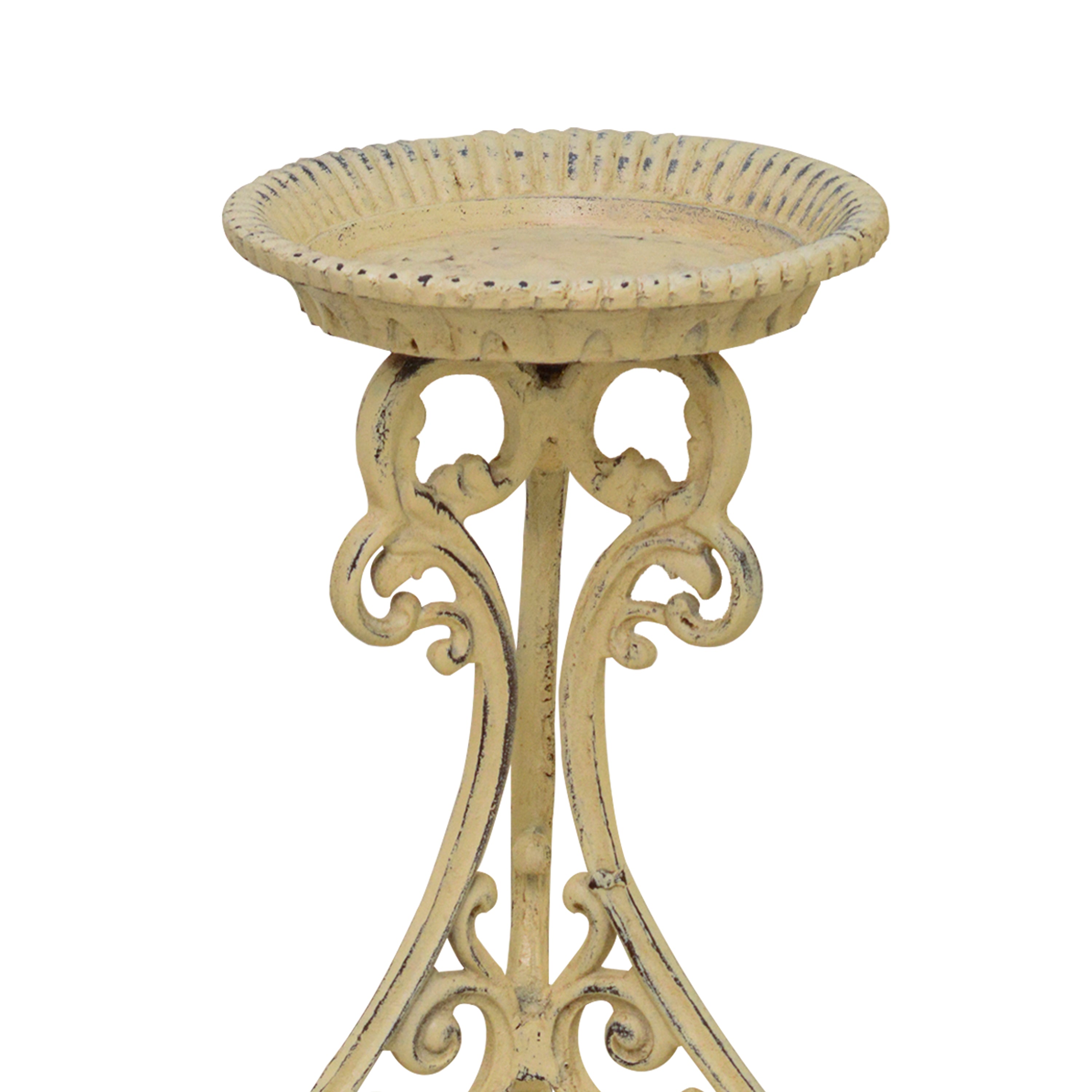 Pedestrial Cast Iron Stand-White