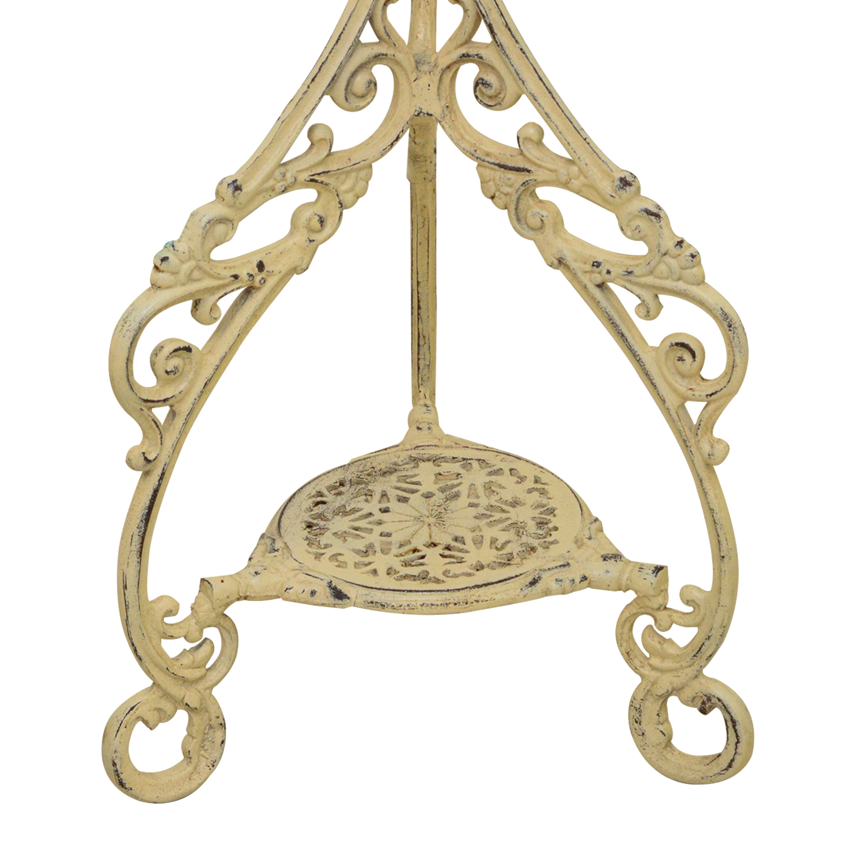 Pedestrial Cast Iron Stand-White