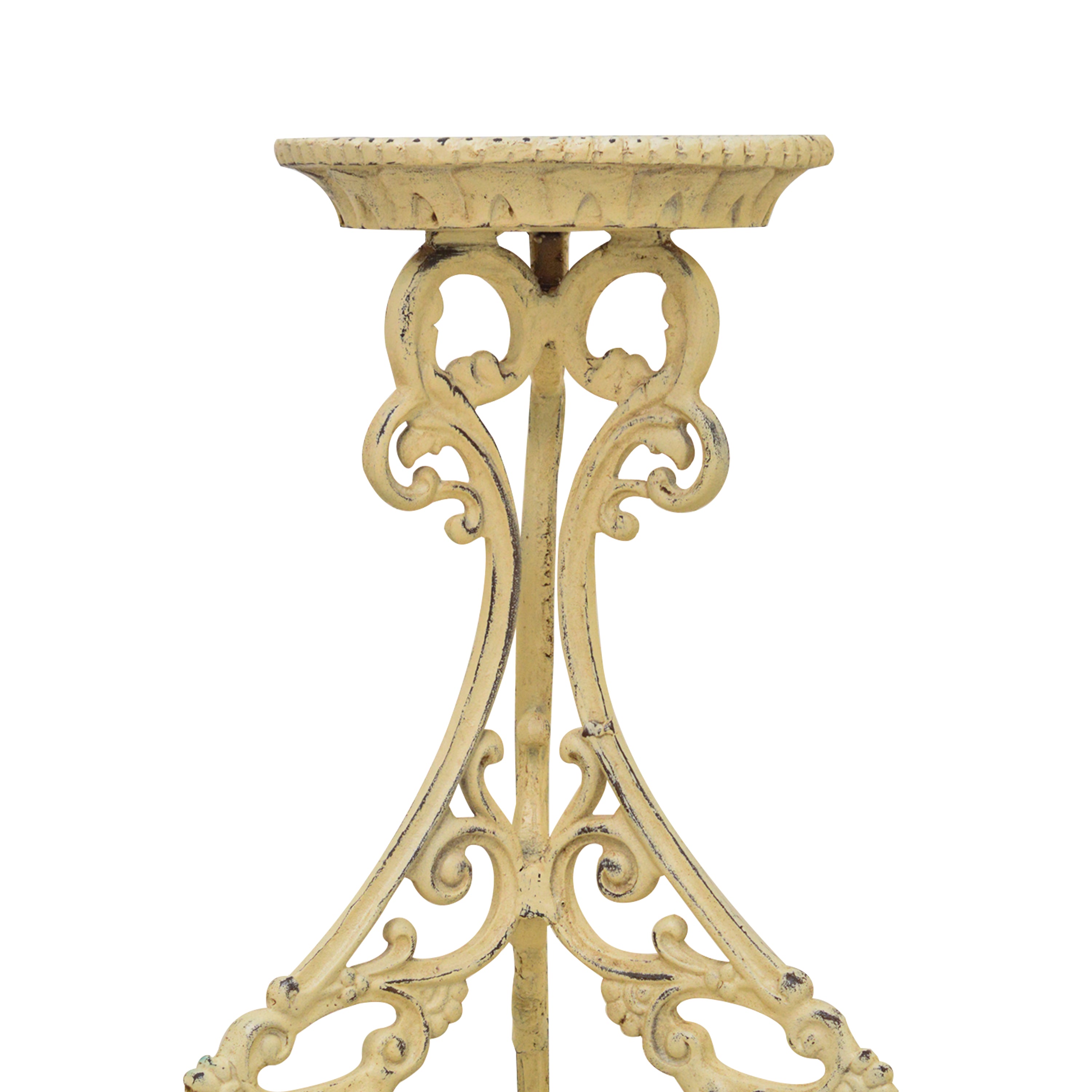 Pedestrial Cast Iron Stand-White