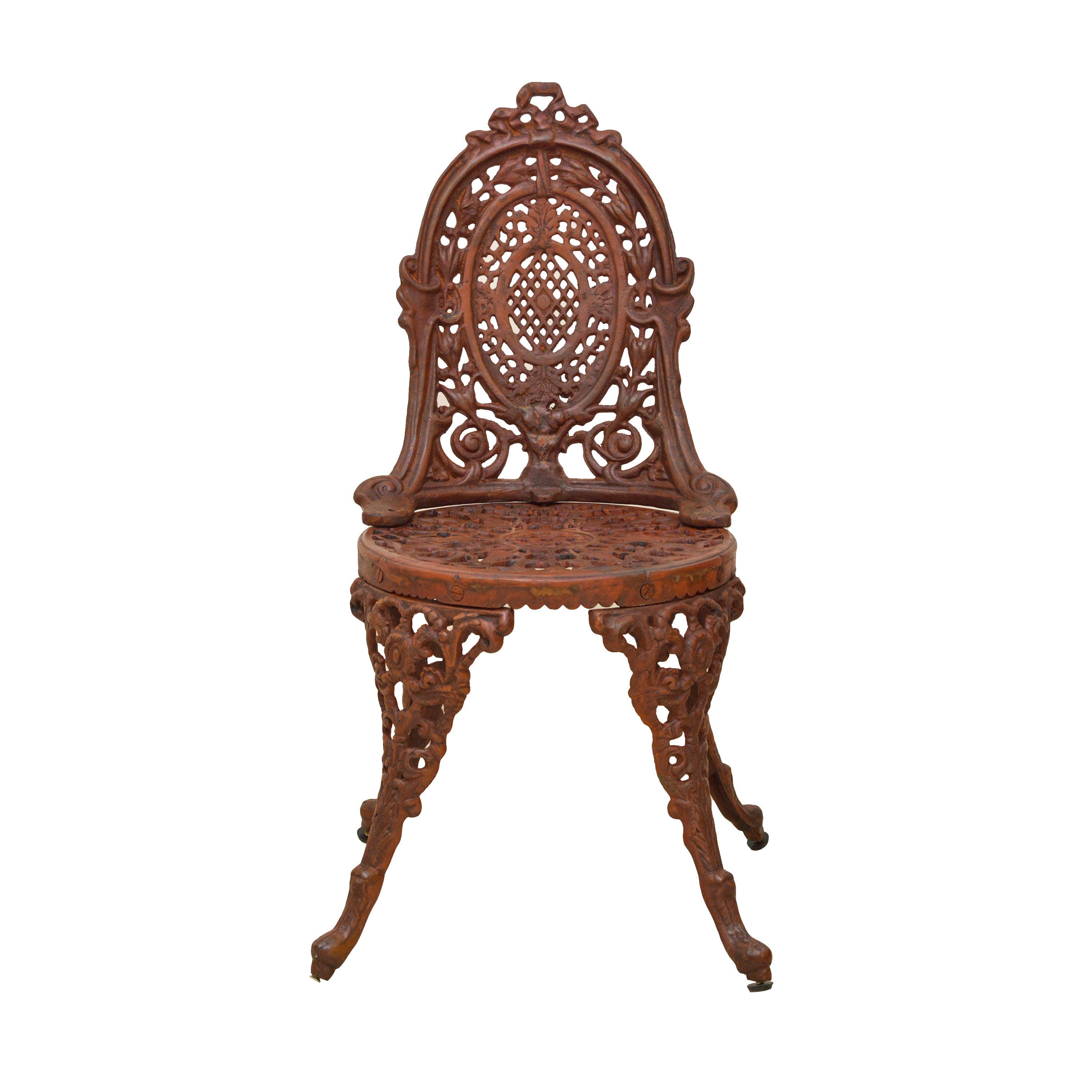 Retro Cast Iron Chair - Brown