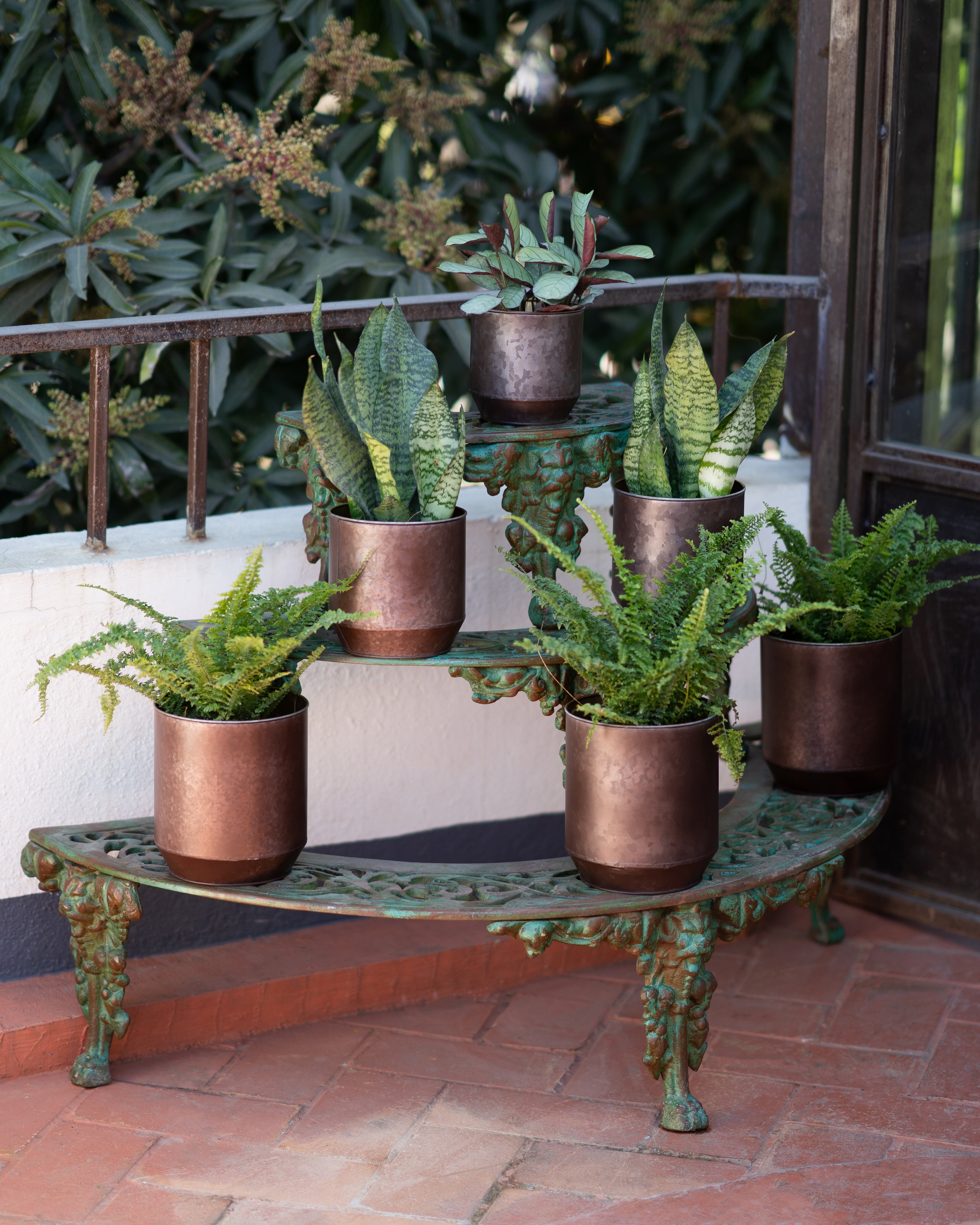 French Cast Iron Planter Stand- Green