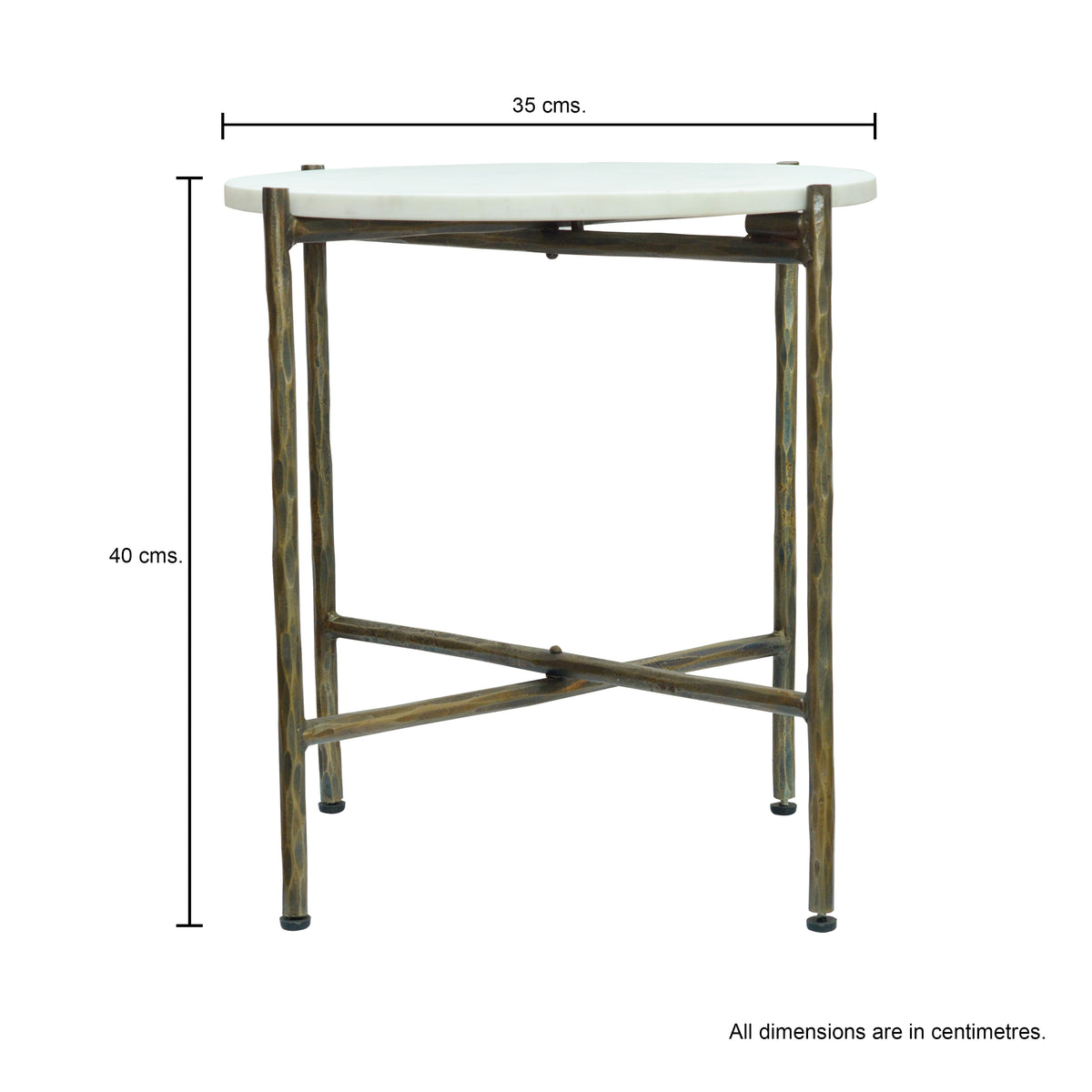 Marble and Iron Centre Table