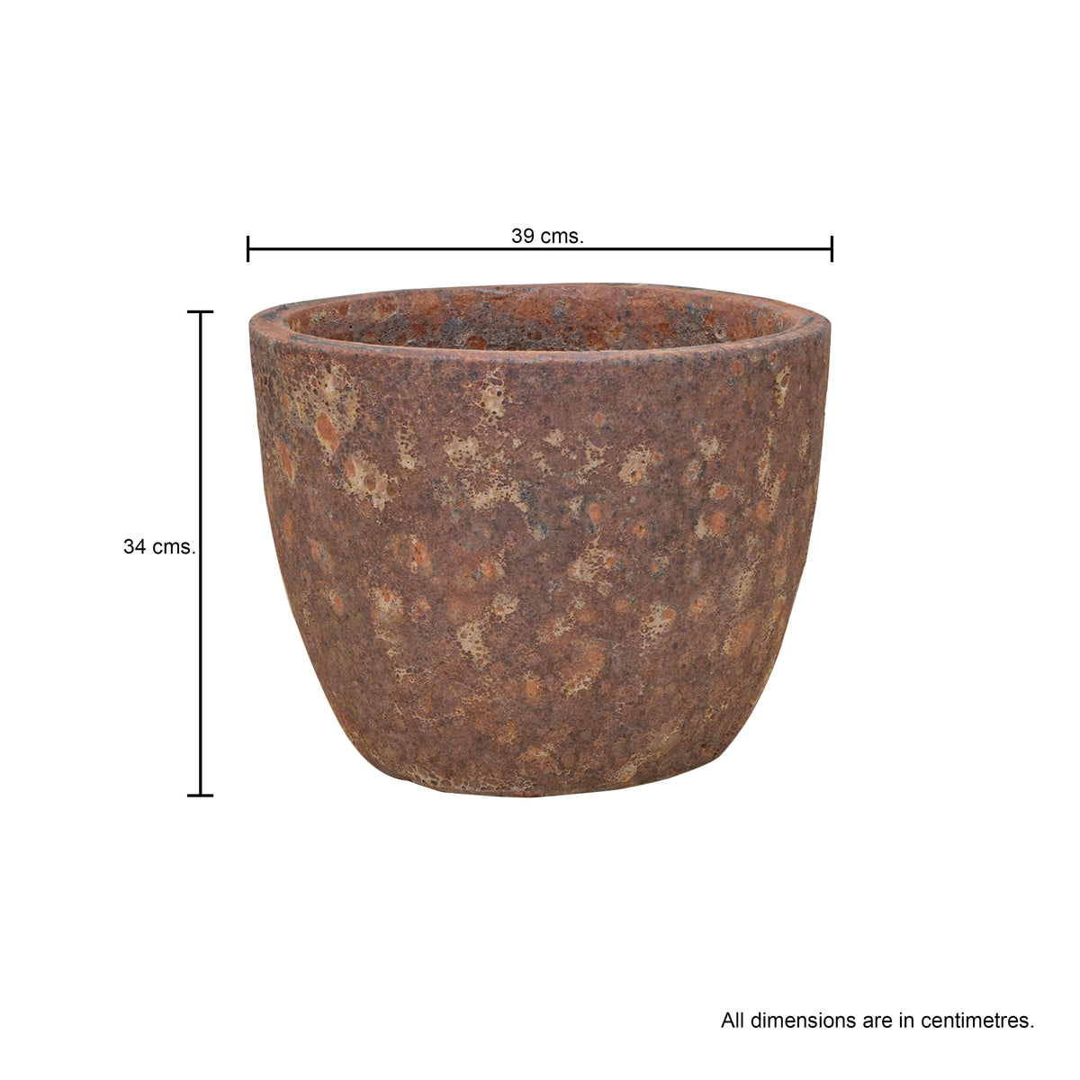 Egg Pot Orange Ancient Tidi