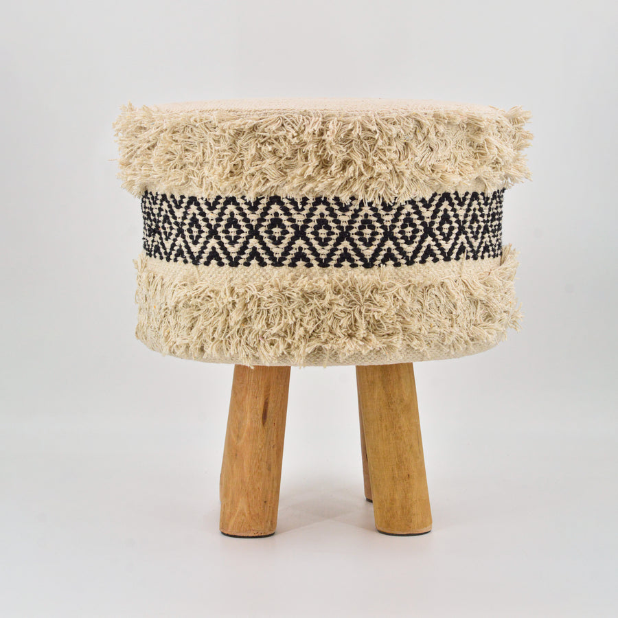 Pouffe Black and White