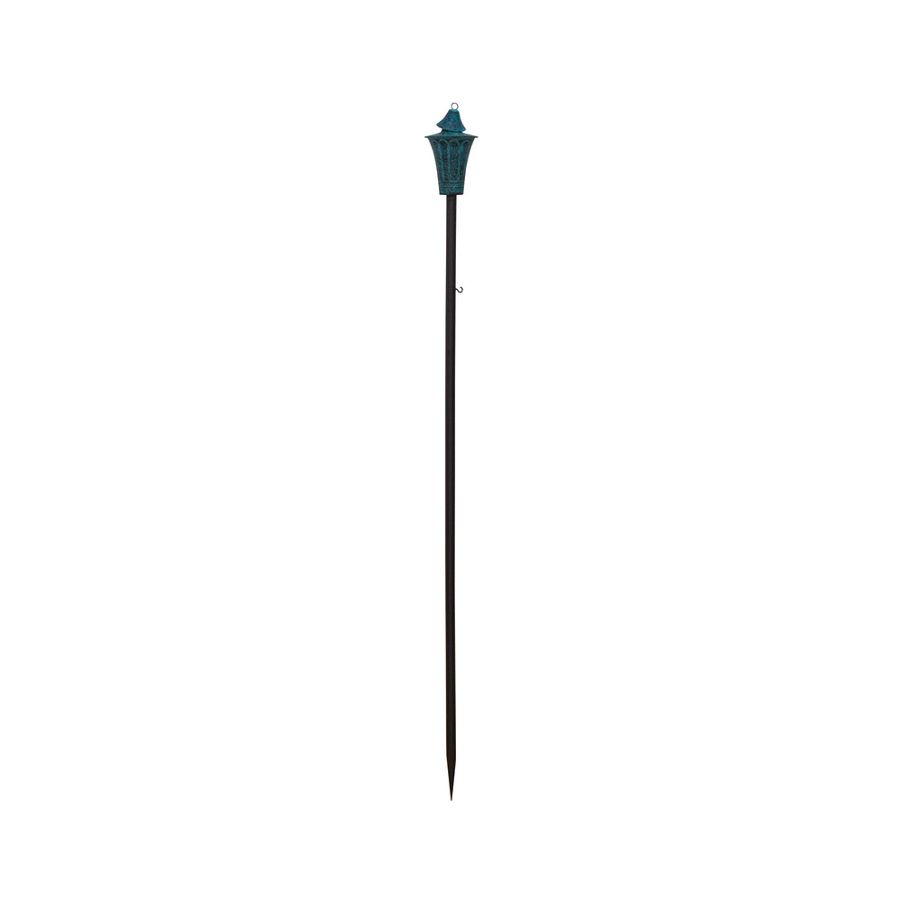 Floor Standing Oil Torch - Green Patina